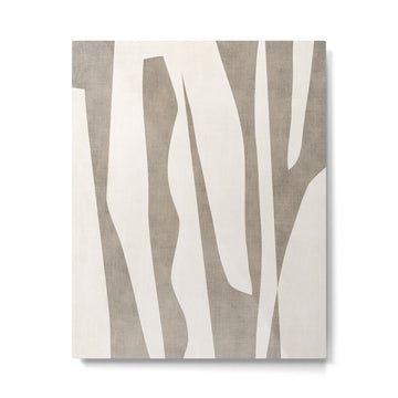 Minimalist Neutral Beige Cream Abstract  Metal Print | TeksDecor