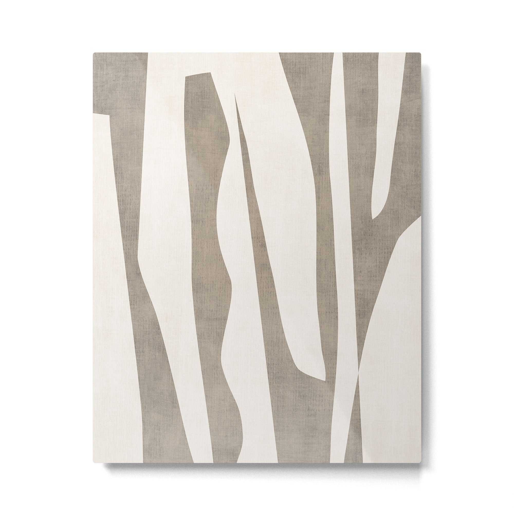 Minimalist Neutral Beige Cream Abstract  Metal Print | TeksDecor