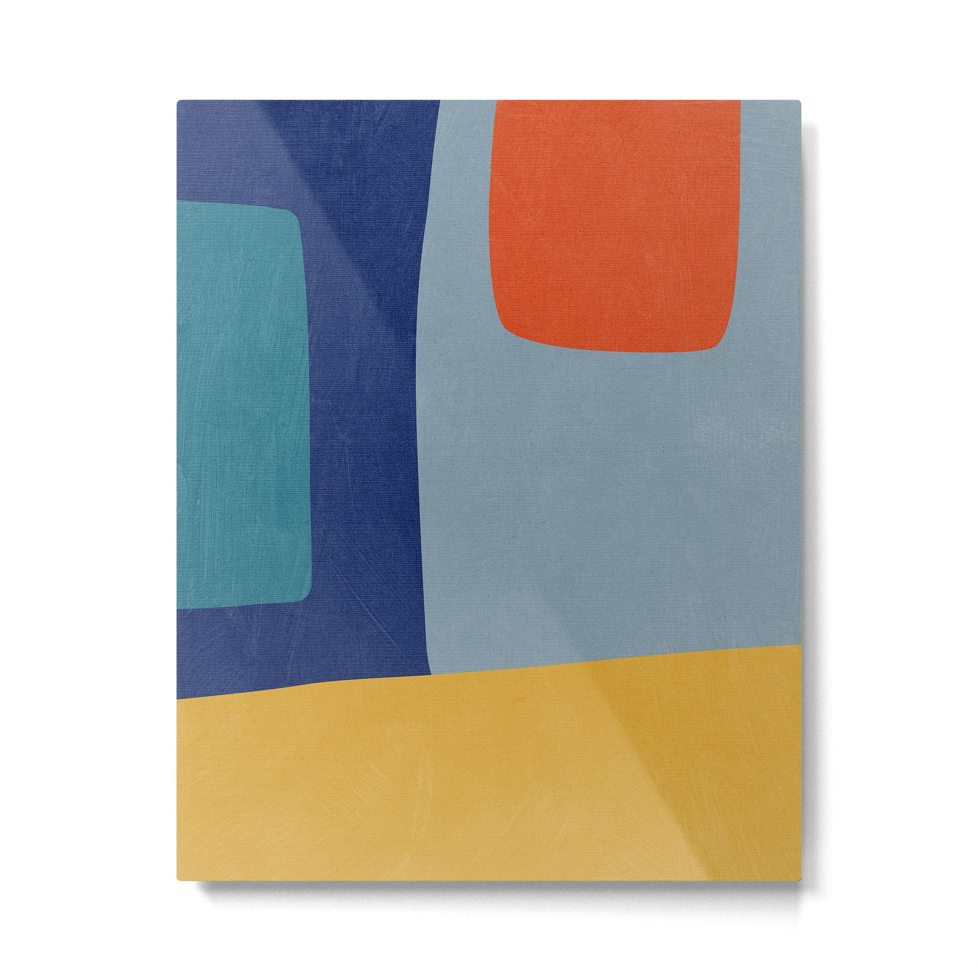 Modern MidCentury Colorful Abstract Metal Print | TeksDecor