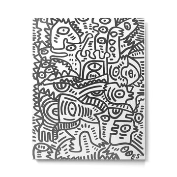 Black and White Street Art Graffiti King's Party Metal Print | TeksDecor