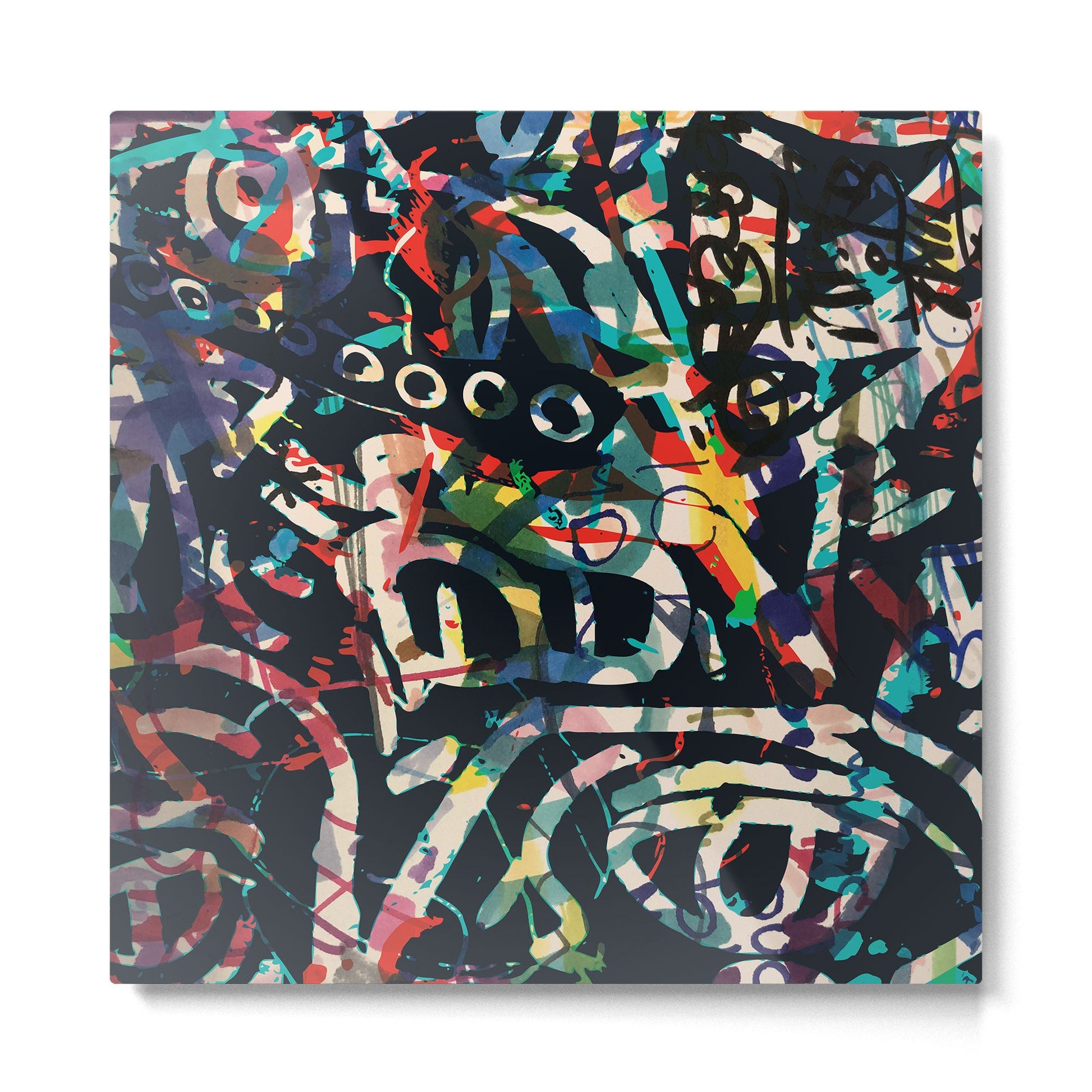 Graffiti Abstract Art Spray Paint Metal Print | TeksDecor