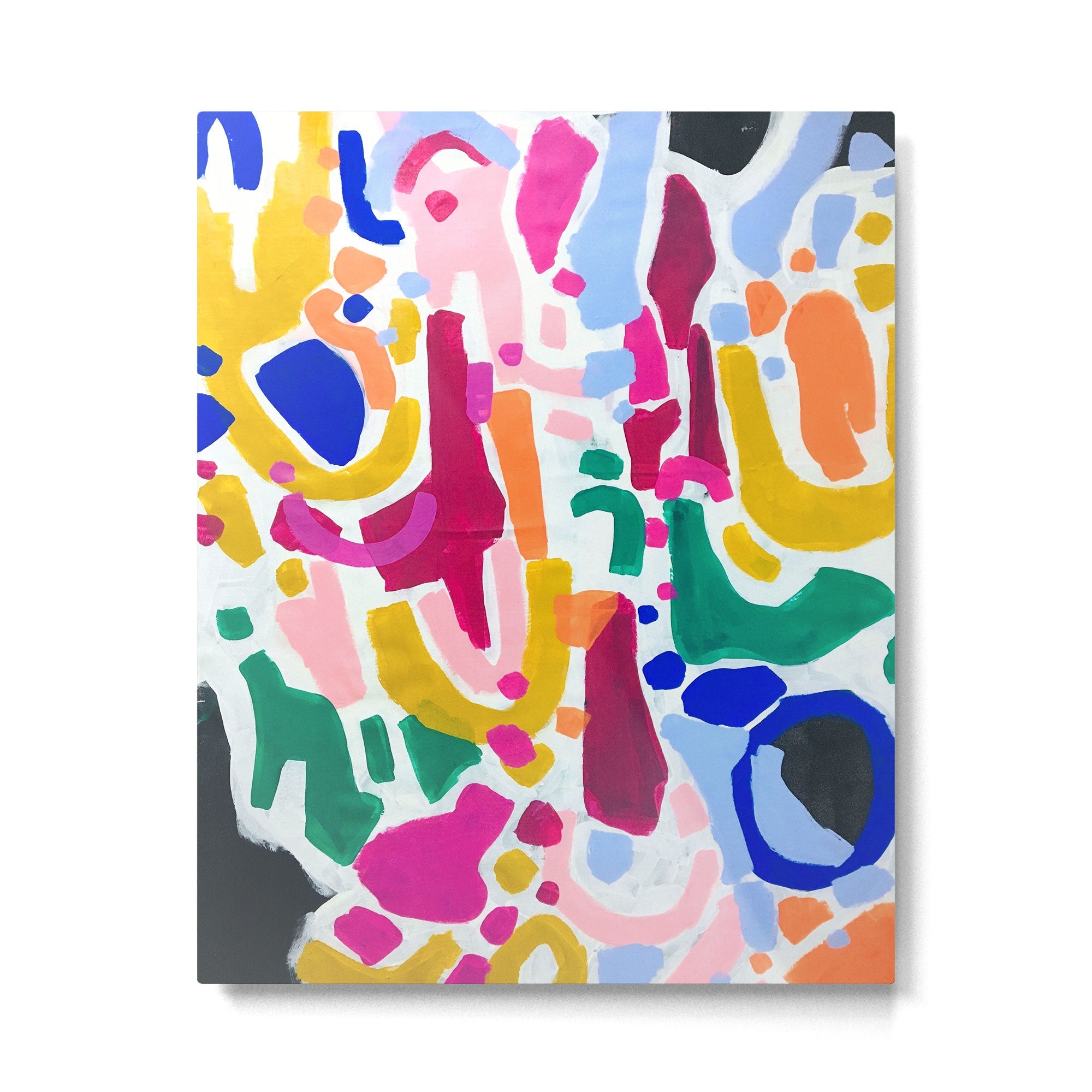 Candy In The Milky Way Galaxy 2 Original Painting by Ejaaz Haniff Acrylic Painting Abstract Art Shapes Pattern Fun Colorful Shapes Metal Print | TeksDecor