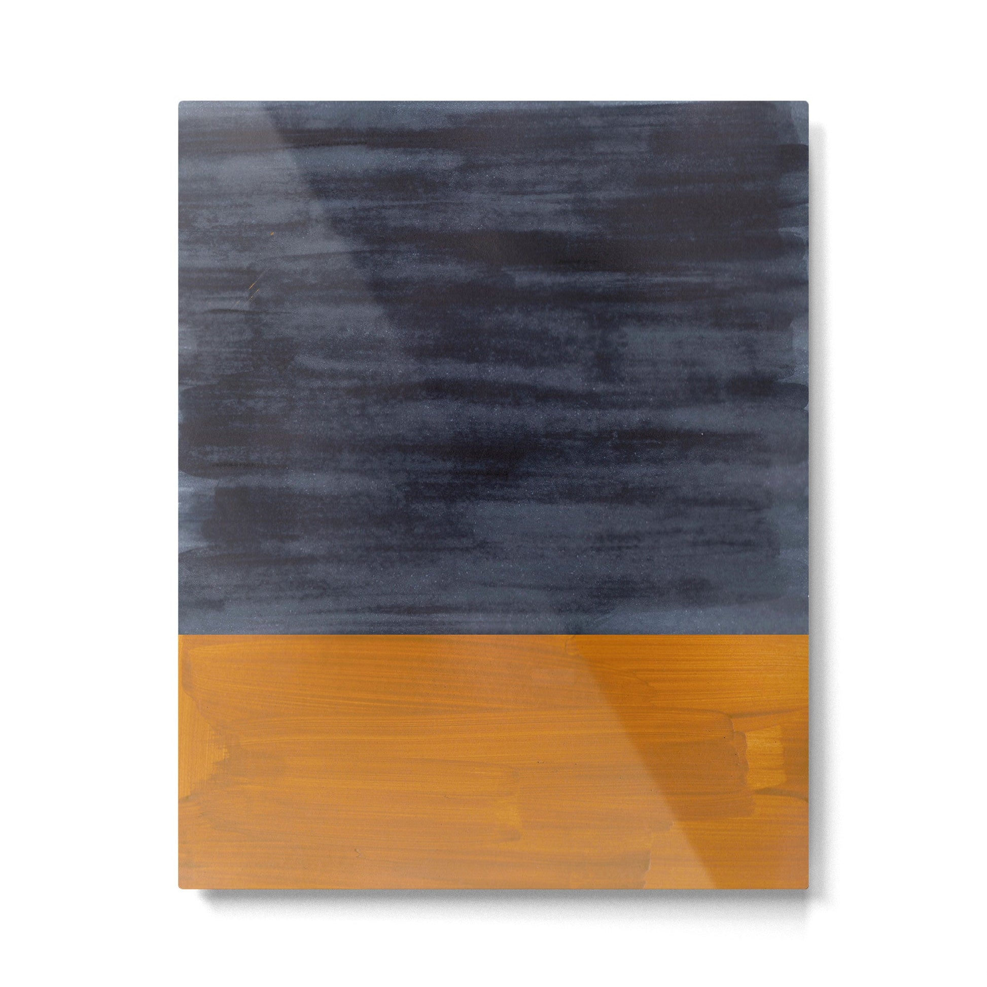 Golden Night Rothko Inspired Mid Century Modern Minimalist Color Field Metal Print | TeksDecor