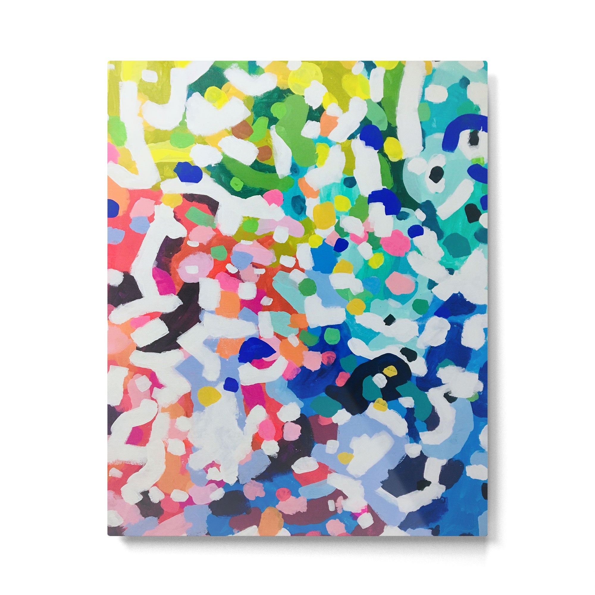 Rainbow Kaleidoscope by Ejaaz Haniff Colorful Art Abstract Painting Acrylic Painting Fun Shapes Pattern Metal Print | TeksDecor