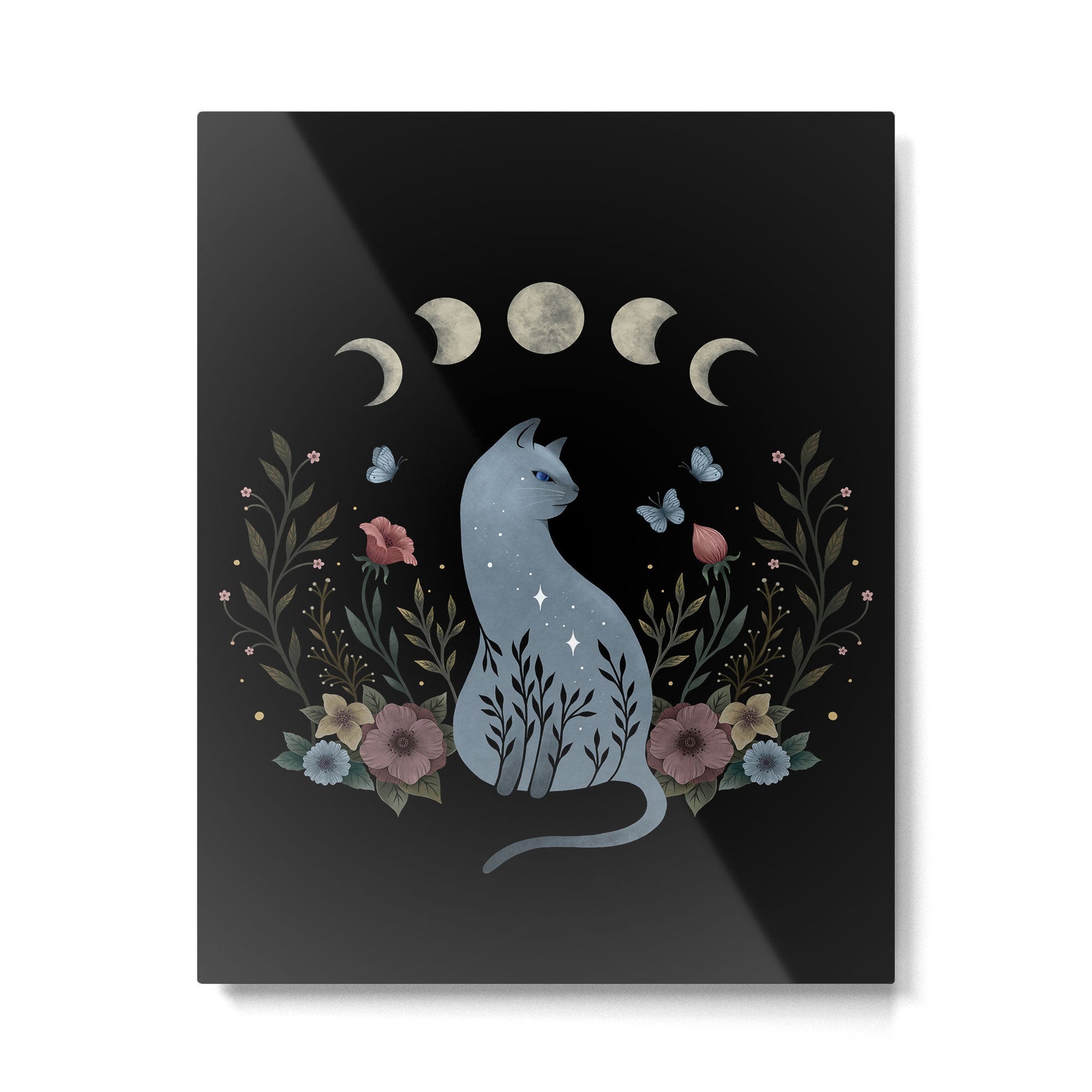 Cat on the Hill Metal Print | TeksDecor