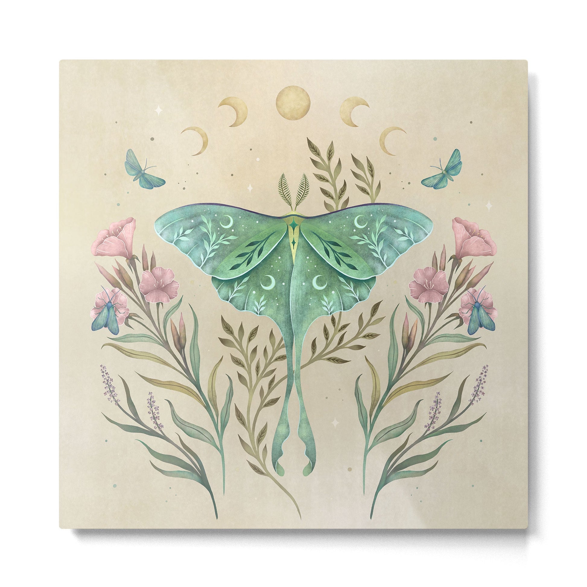 Luna and Forester - Oriental Vintage Metal Print | TeksDecor