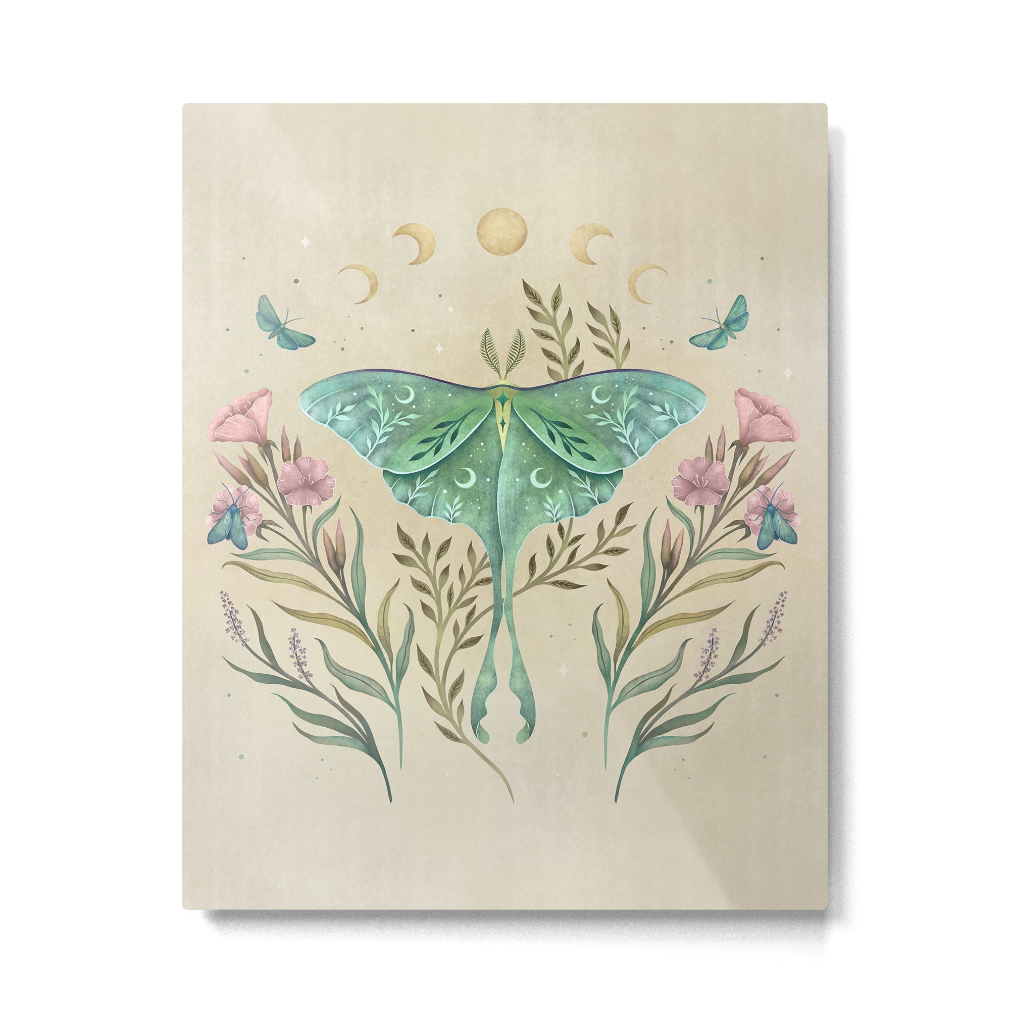 Luna and Forester - Oriental Vintage Metal Print | TeksDecor