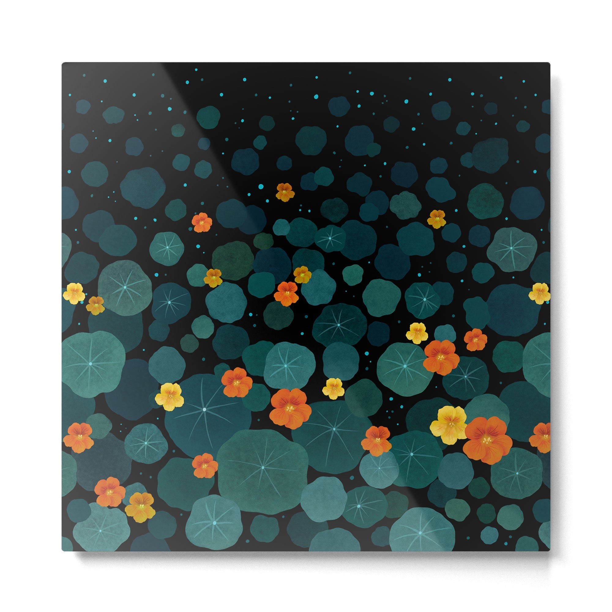 Nasturtium Garden Metal Print | TeksDecor