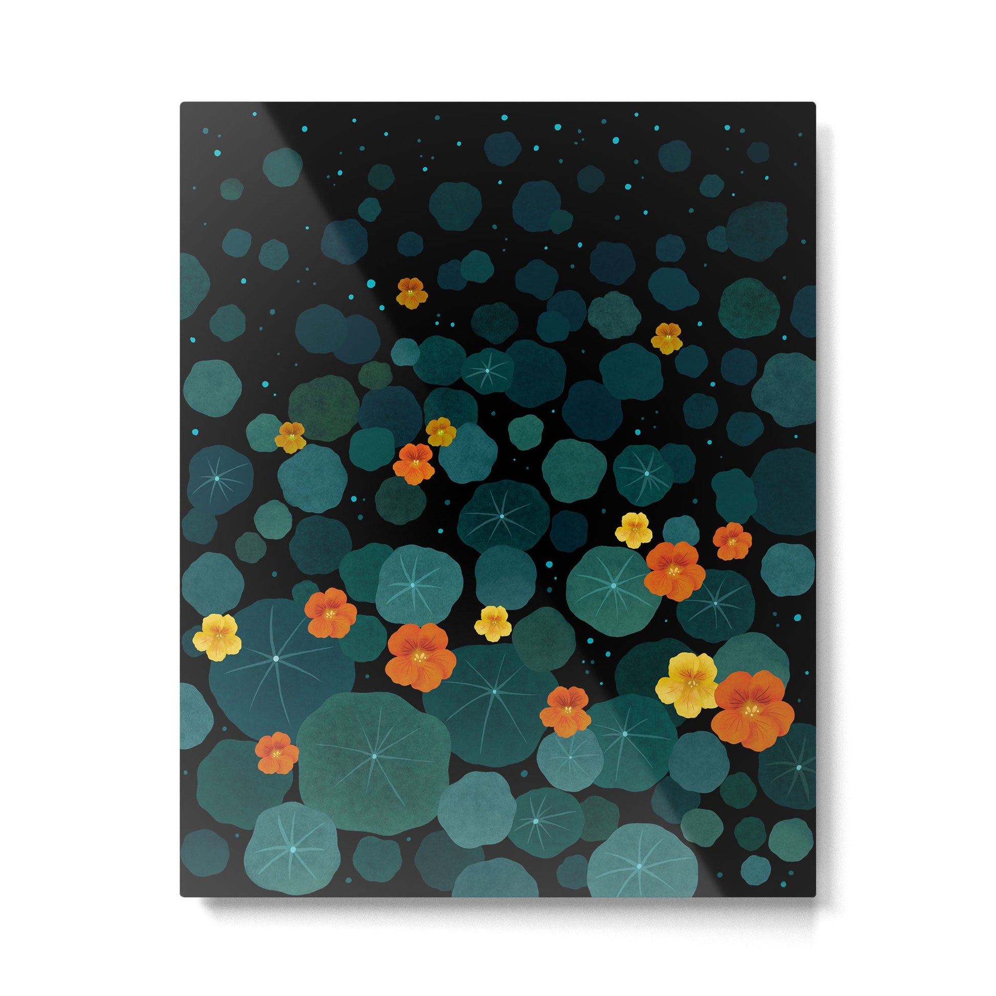 Nasturtium Garden Metal Print | TeksDecor