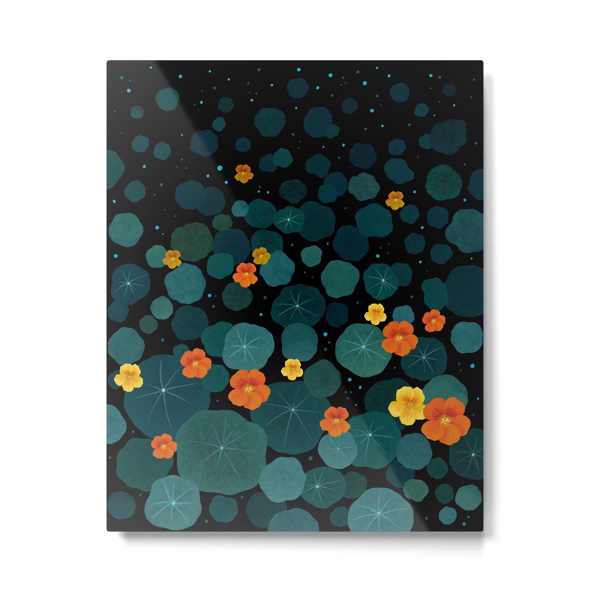 Nasturtium Garden Metal Print | TeksDecor