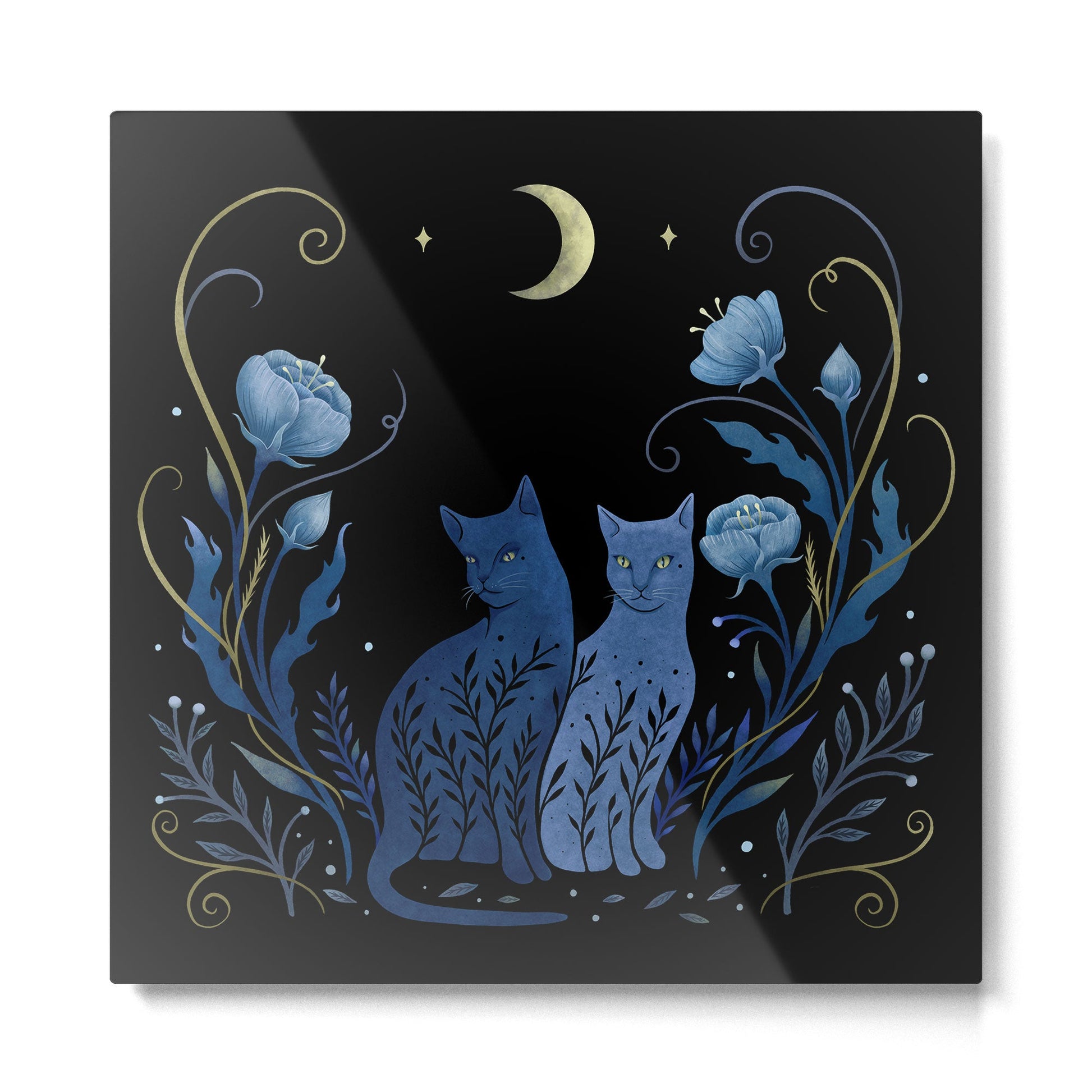 Two Cats Metal Print | TeksDecor