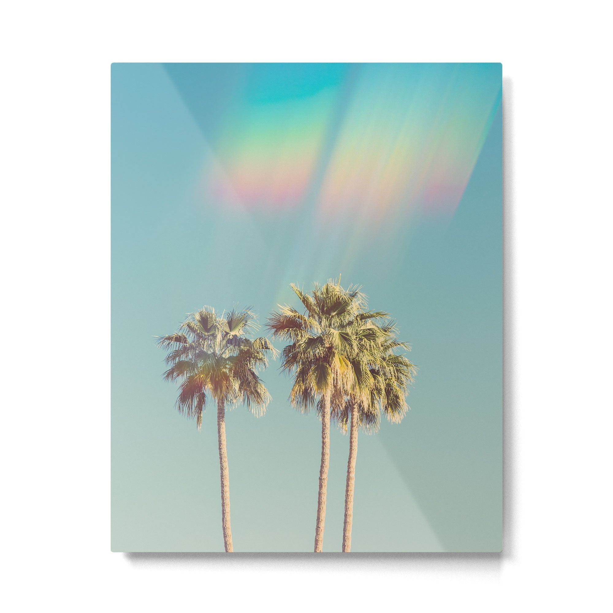 Groovy Palm Trees Metal Print | TeksDecor