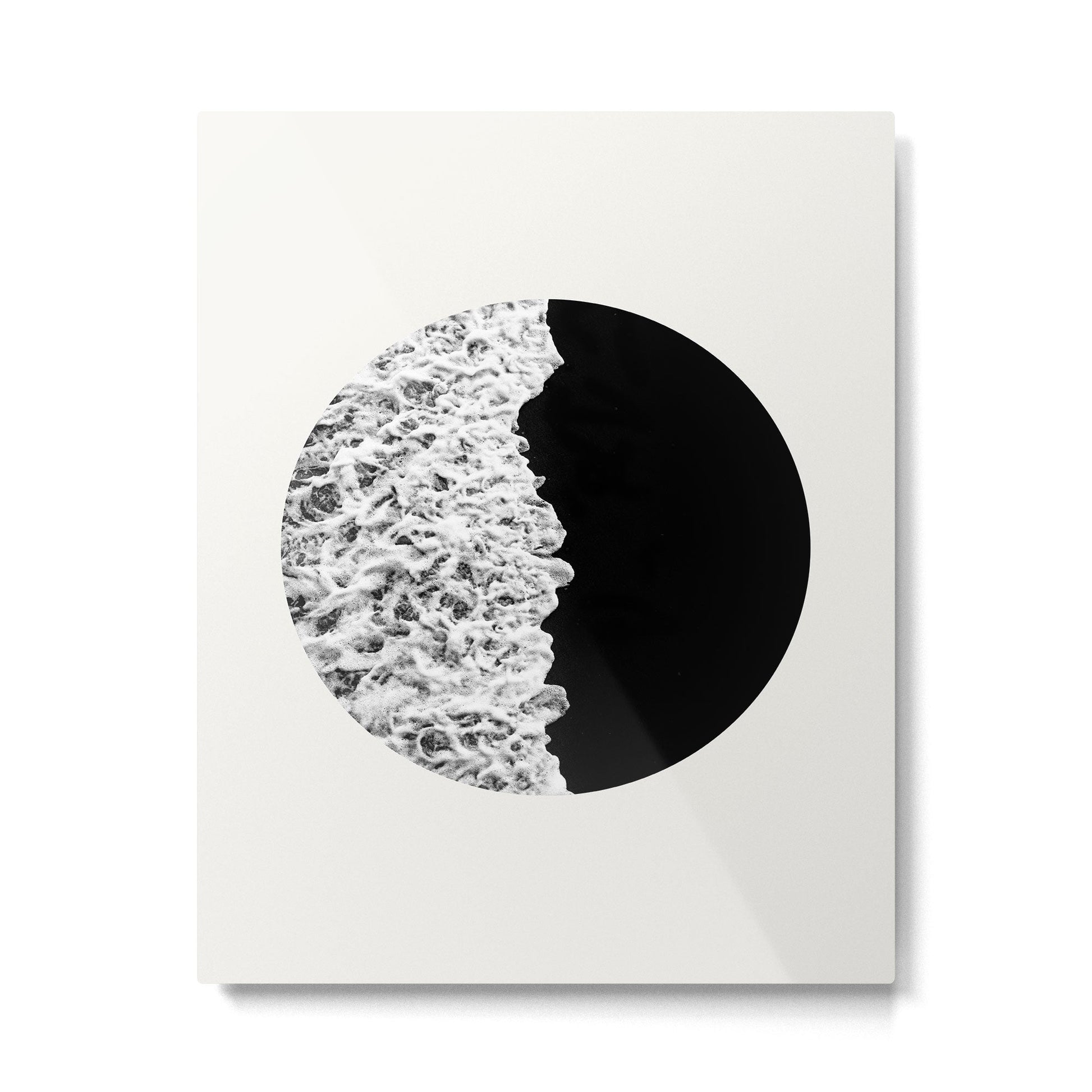 Ocean Yin Yang - Landscape Art Print, Black and White Photography  Metal Print | TeksDecor