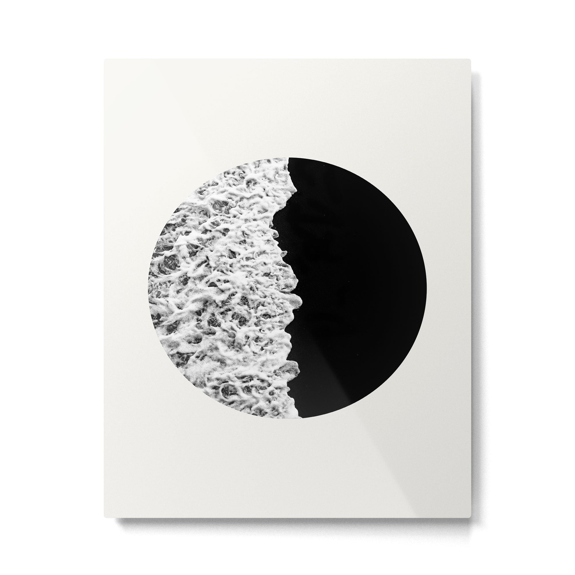 Ocean Yin Yang - Landscape Art Print, Black and White Photography  Metal Print | TeksDecor