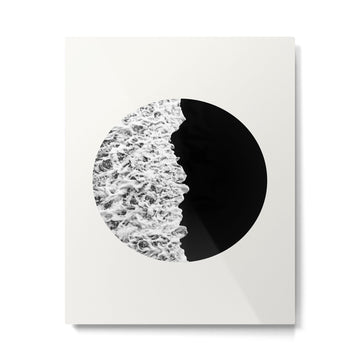 Ocean Yin Yang - Landscape Art Print, Black and White Photography  Metal Print | TeksDecor