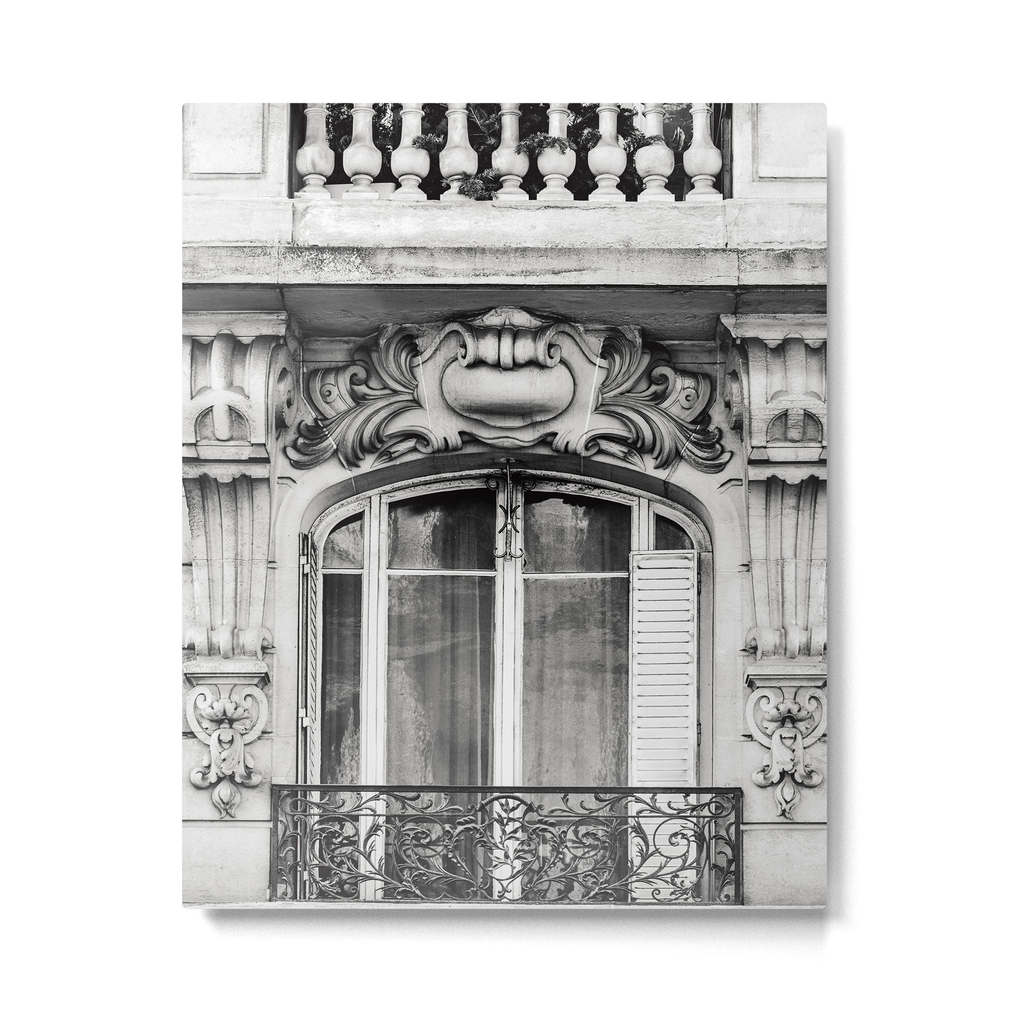 Paris Chic - Black and White Photography Metal Print | TeksDecor
