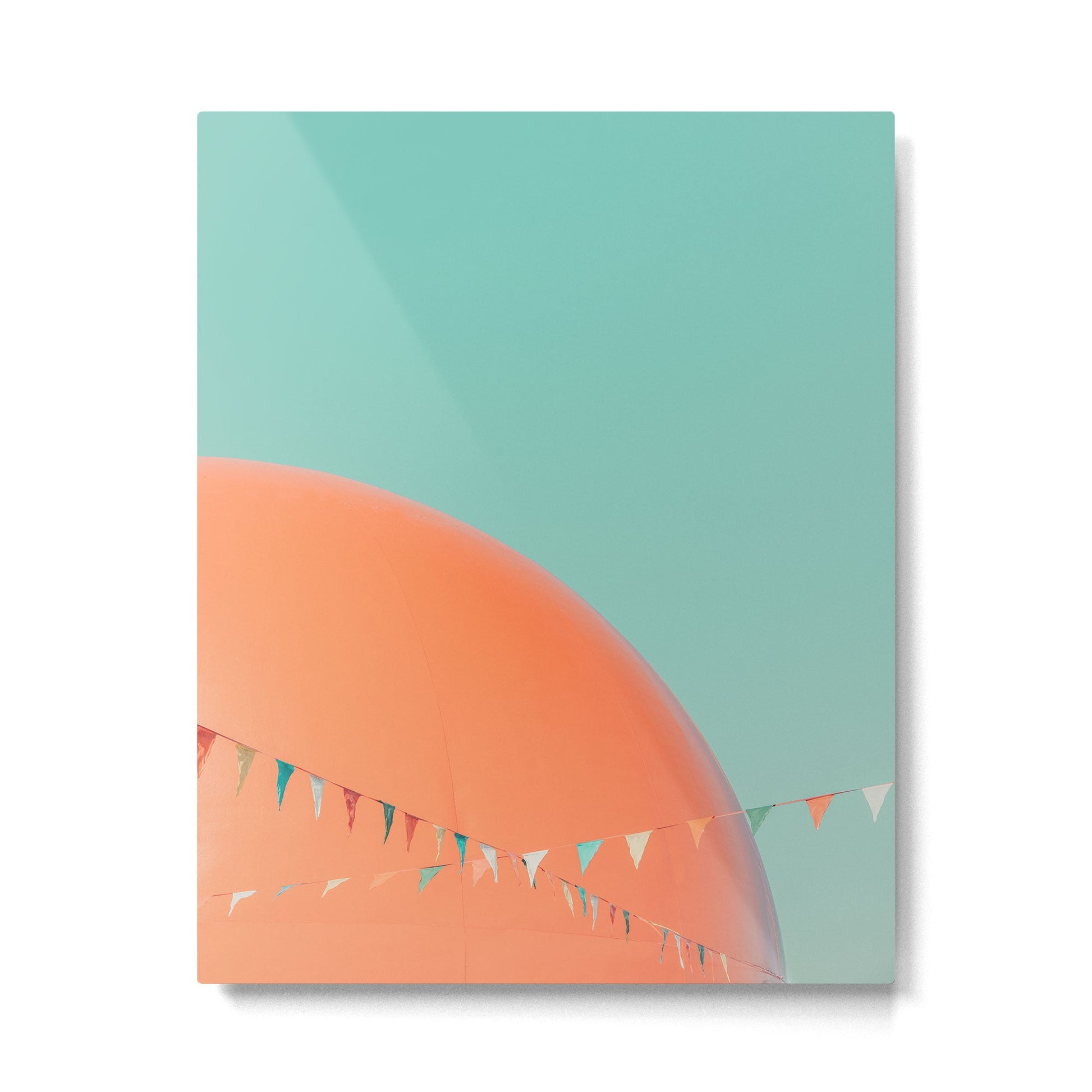 The Big Orange - Retro Diner Photography, Midcentury Modern Metal Print | TeksDecor