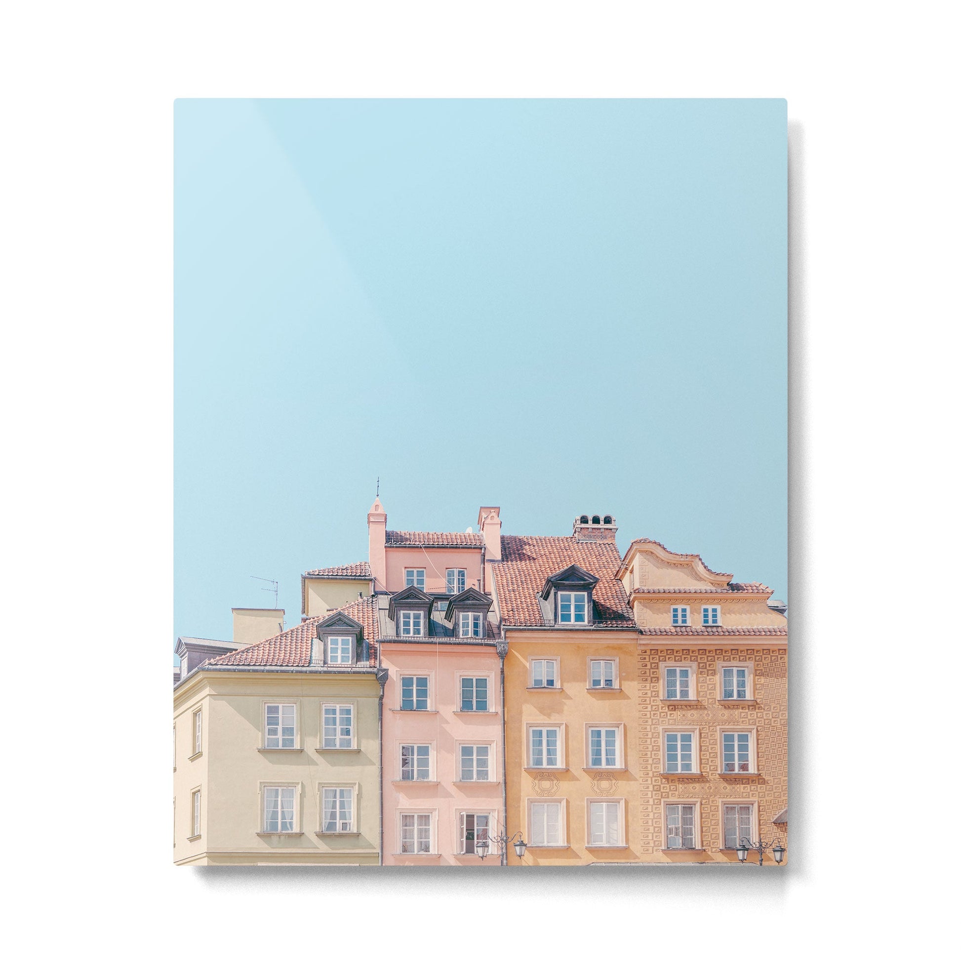 Warsaw Pastels - Poland Architecture, Travel Photography Metal Print | TeksDecor