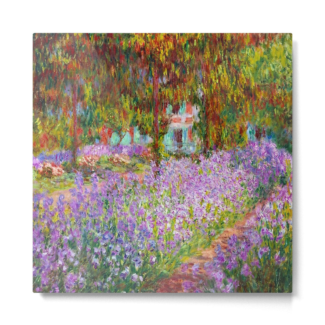 Claude Monet Irises In Monet's Garden At Giverny Metal Print | TeksDecor