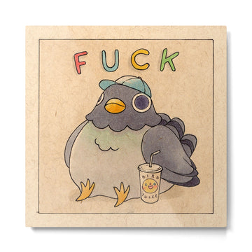 Fuck' Pigeon 01 Metal Print | TeksDecor