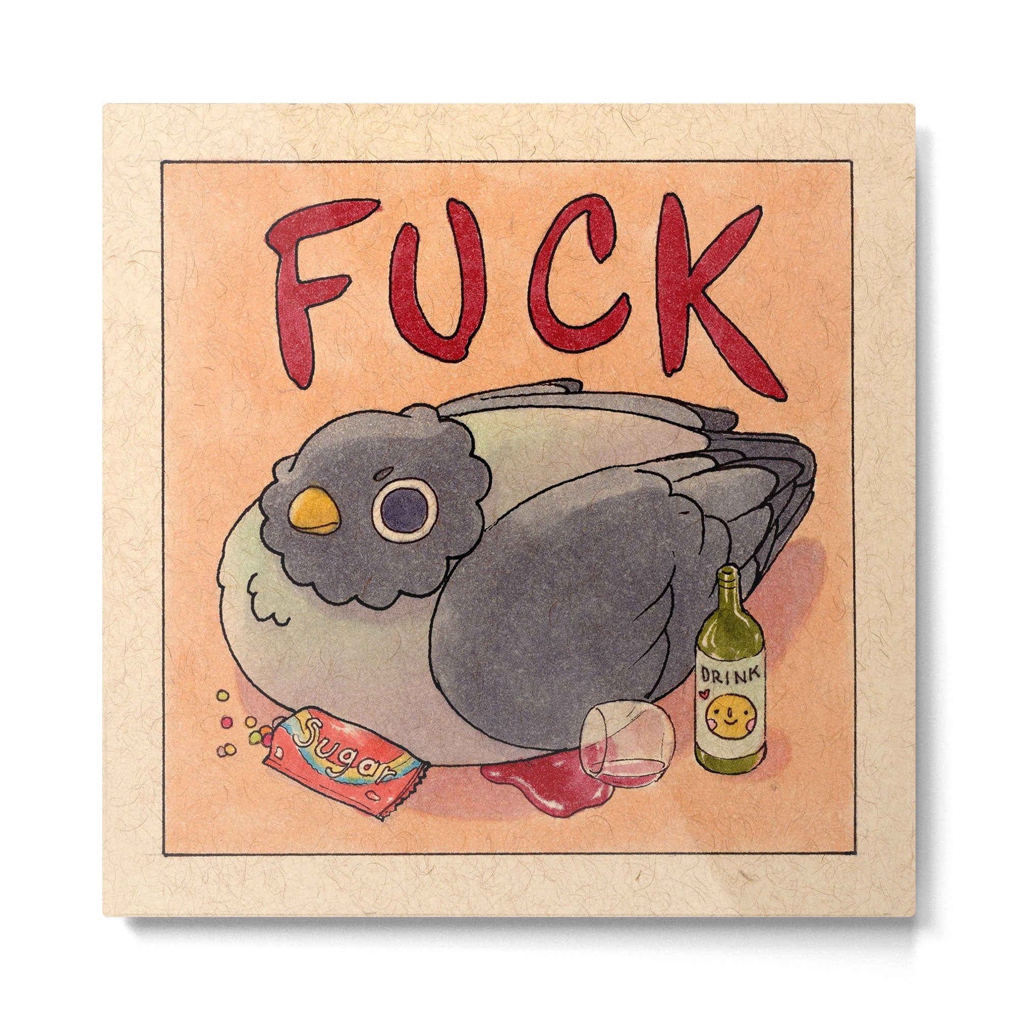 Fuck' Pigeon 05 Metal Print | TeksDecor