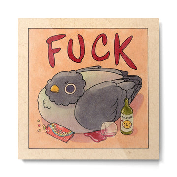Fuck' Pigeon 05 Metal Print | TeksDecor