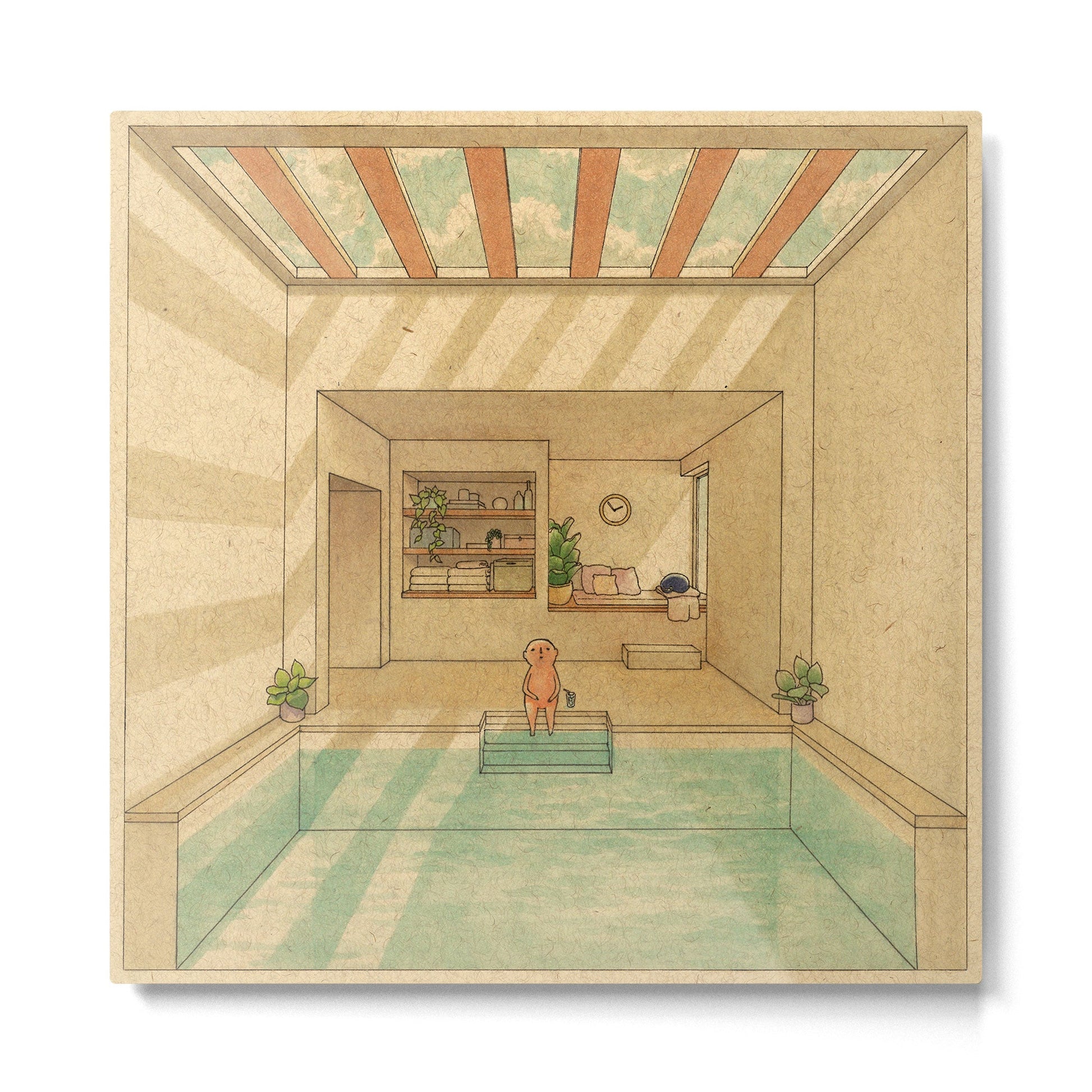 Pool Metal Print | TeksDecor