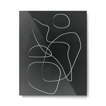 Abstract Line IV Metal Print | TeksDecor