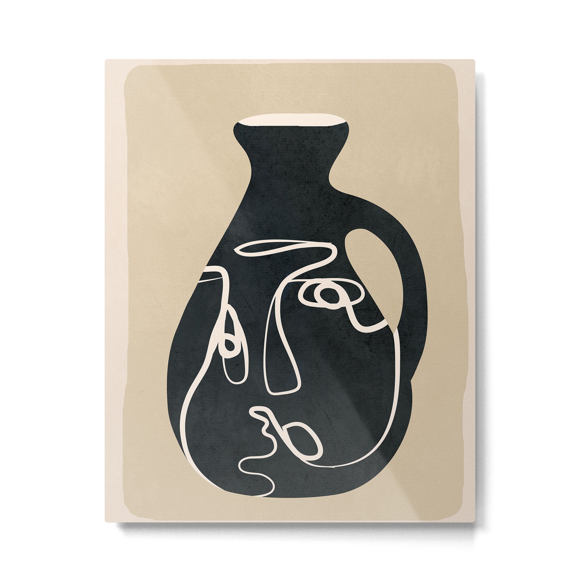 Abstract Vase 5 Metal Print | TeksDecor