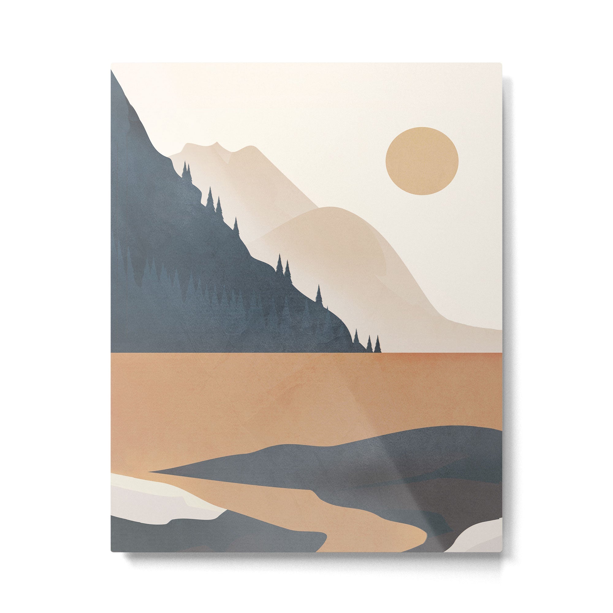 Minimalistic Landscape IV Metal Print | TeksDecor