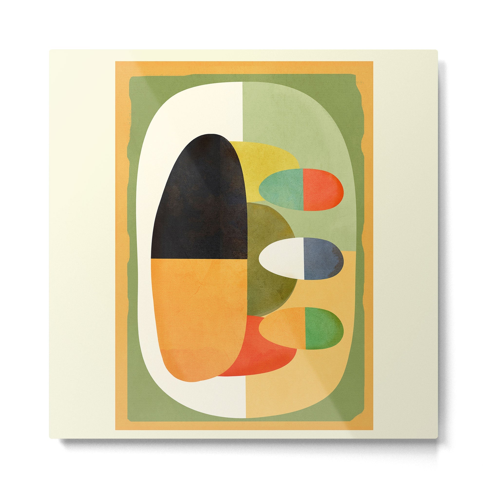 Modern Abstract Geometric Art 26 Metal Print | TeksDecor