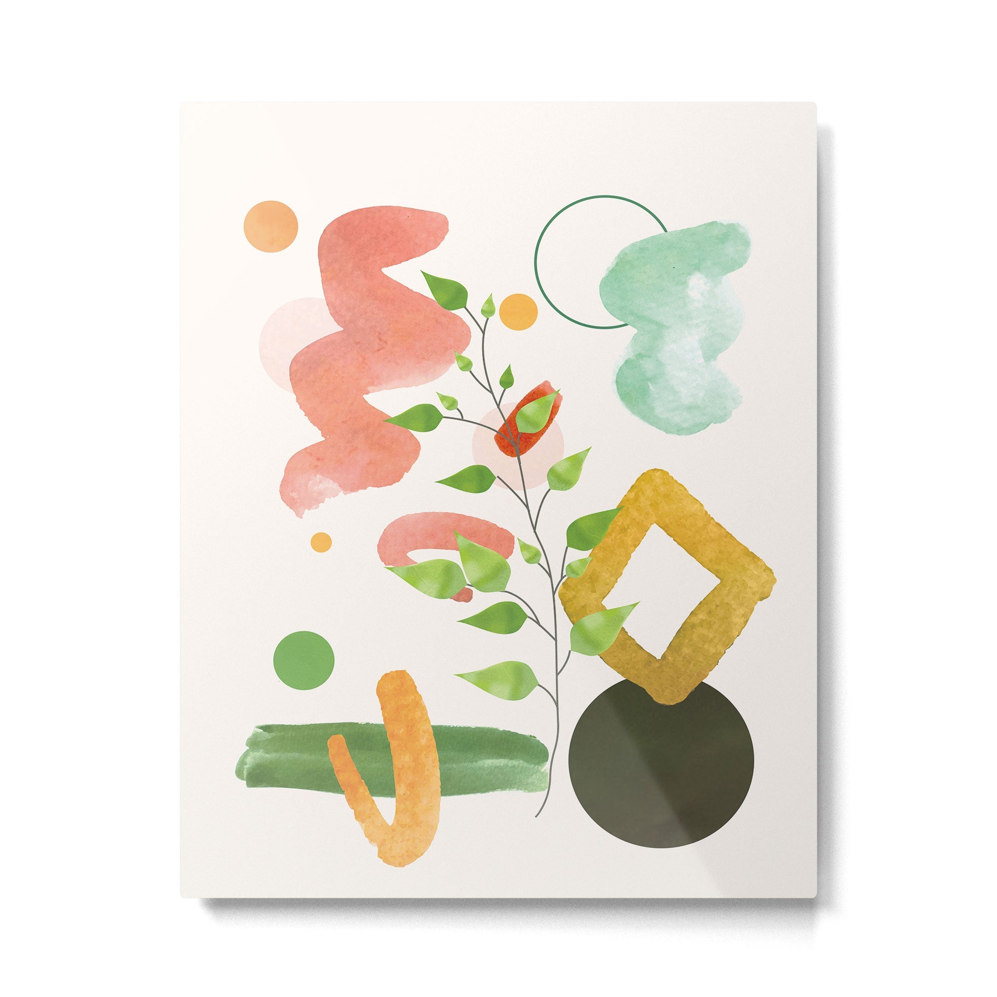 Modern Abstract Watercolour Art II Metal Print | TeksDecor
