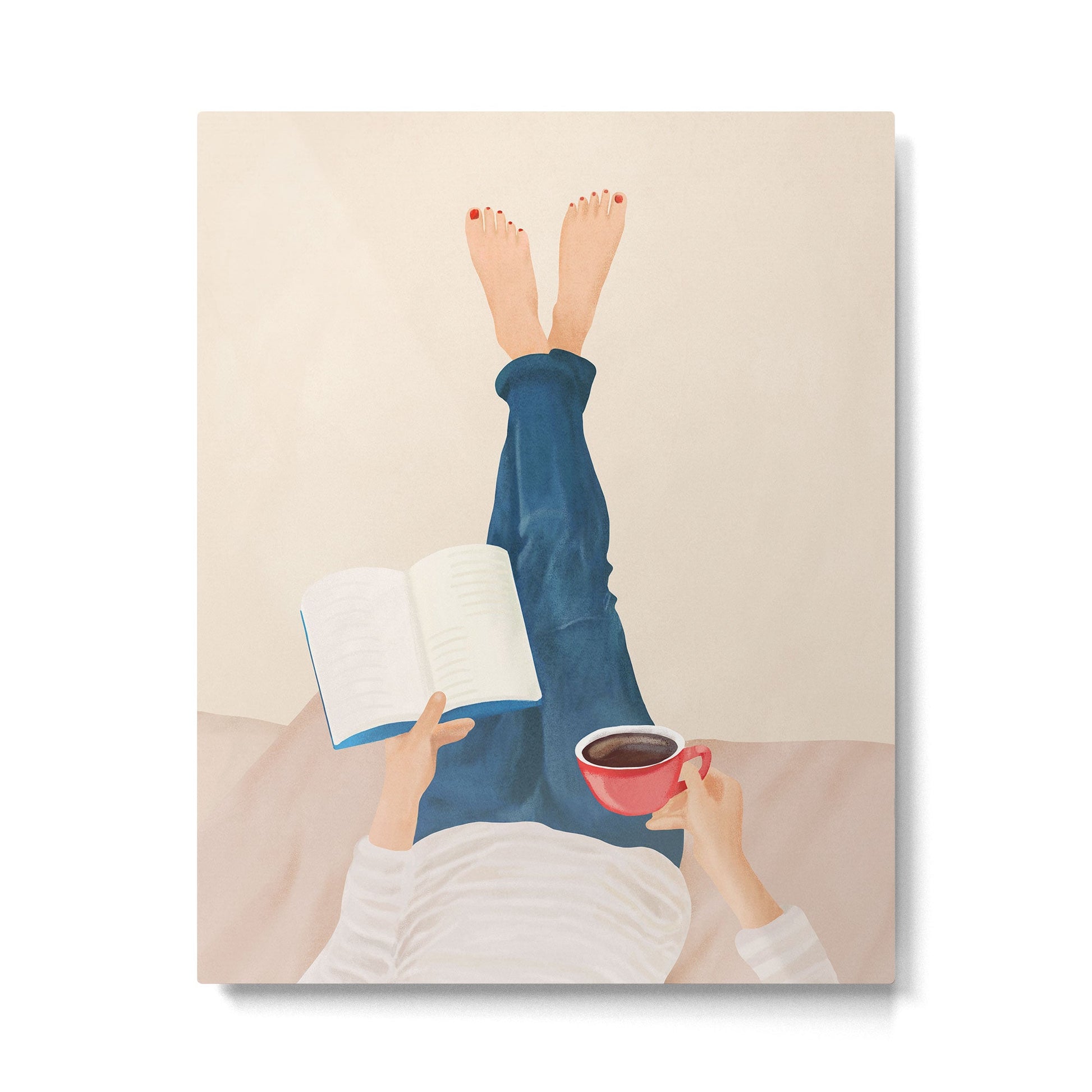 Morning Read Metal Print | TeksDecor