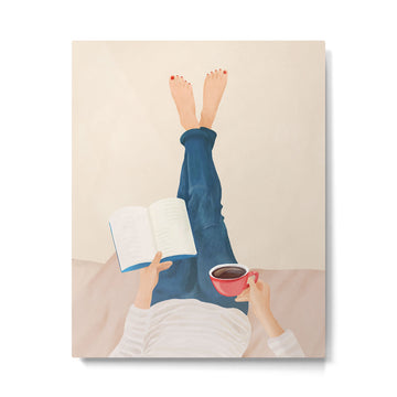 Morning Read Metal Print | TeksDecor