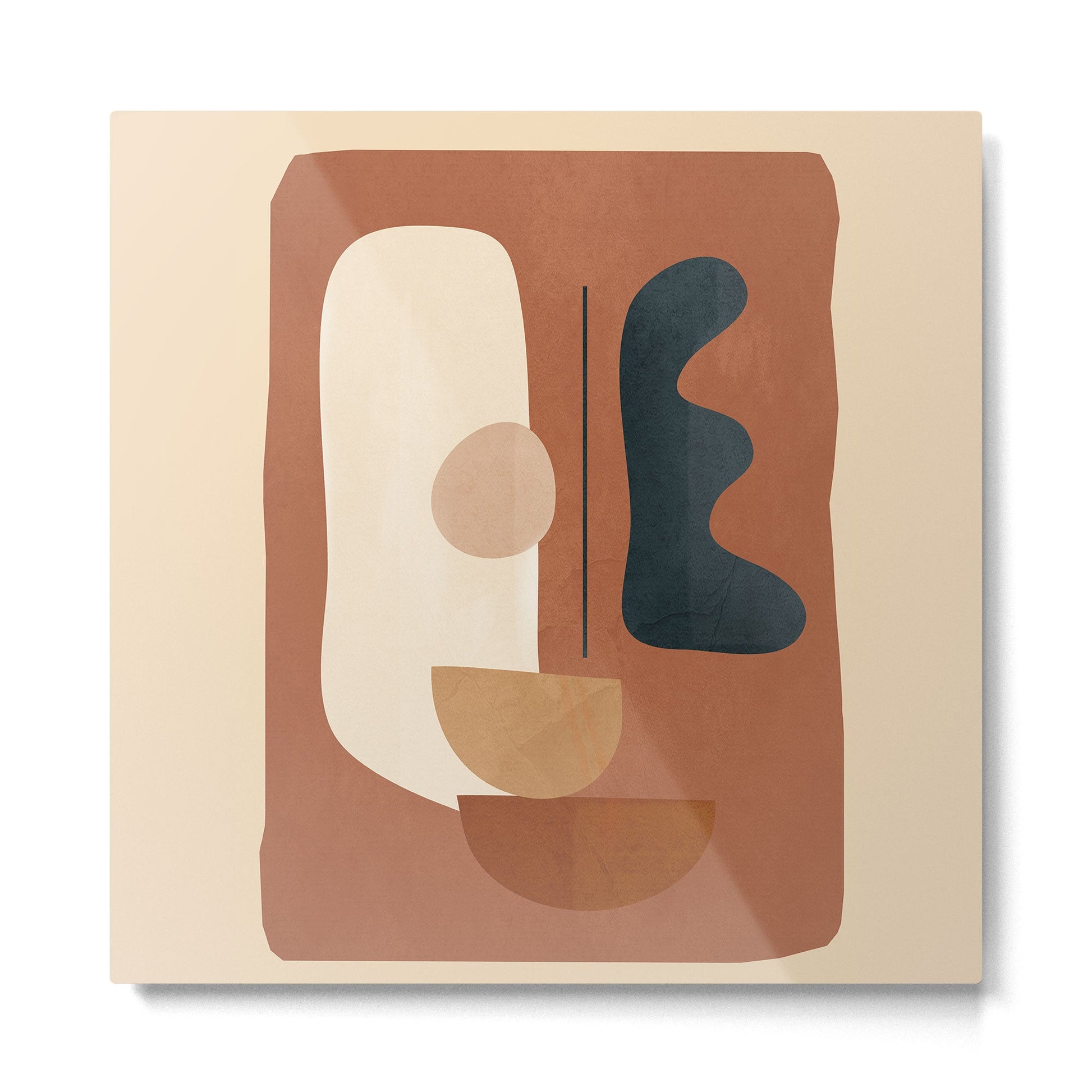 Shape Curve 30 Metal Print | TeksDecor