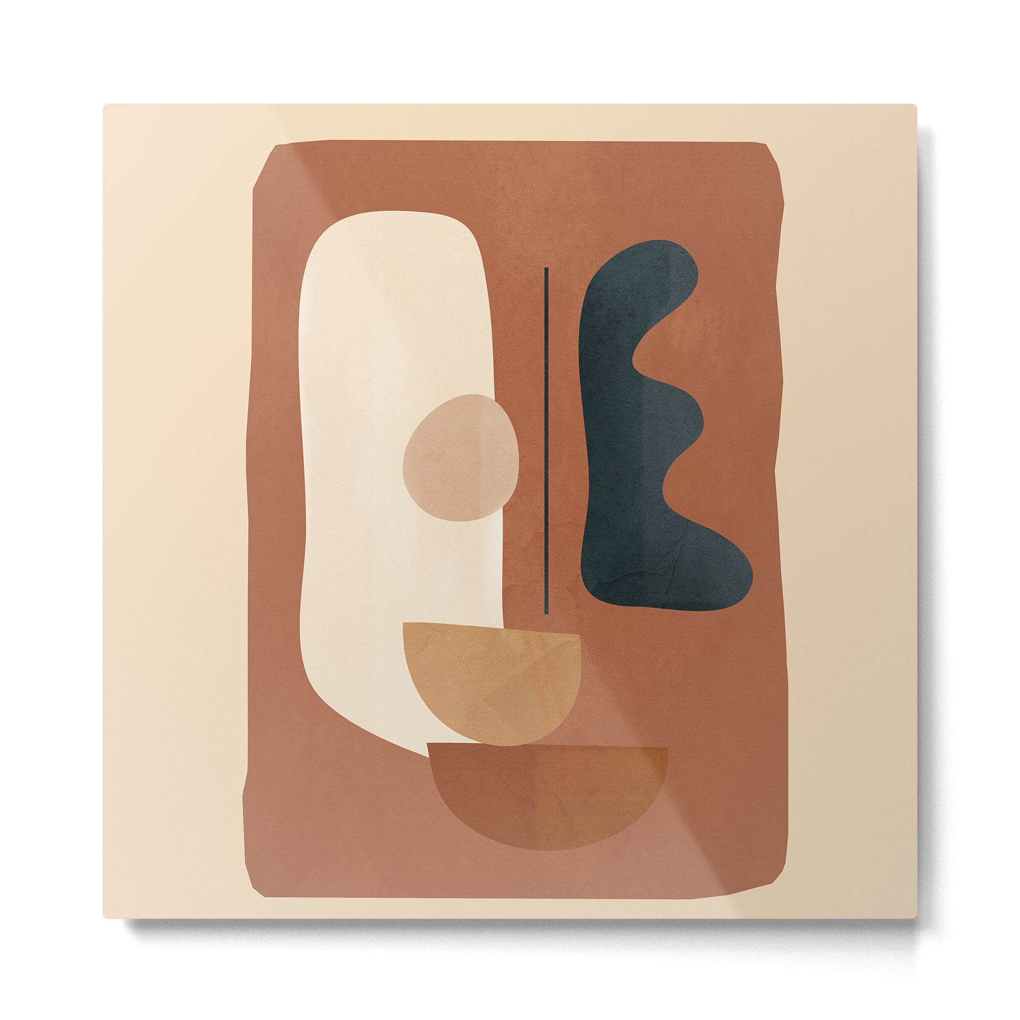 Shape Curve 30 Metal Print | TeksDecor