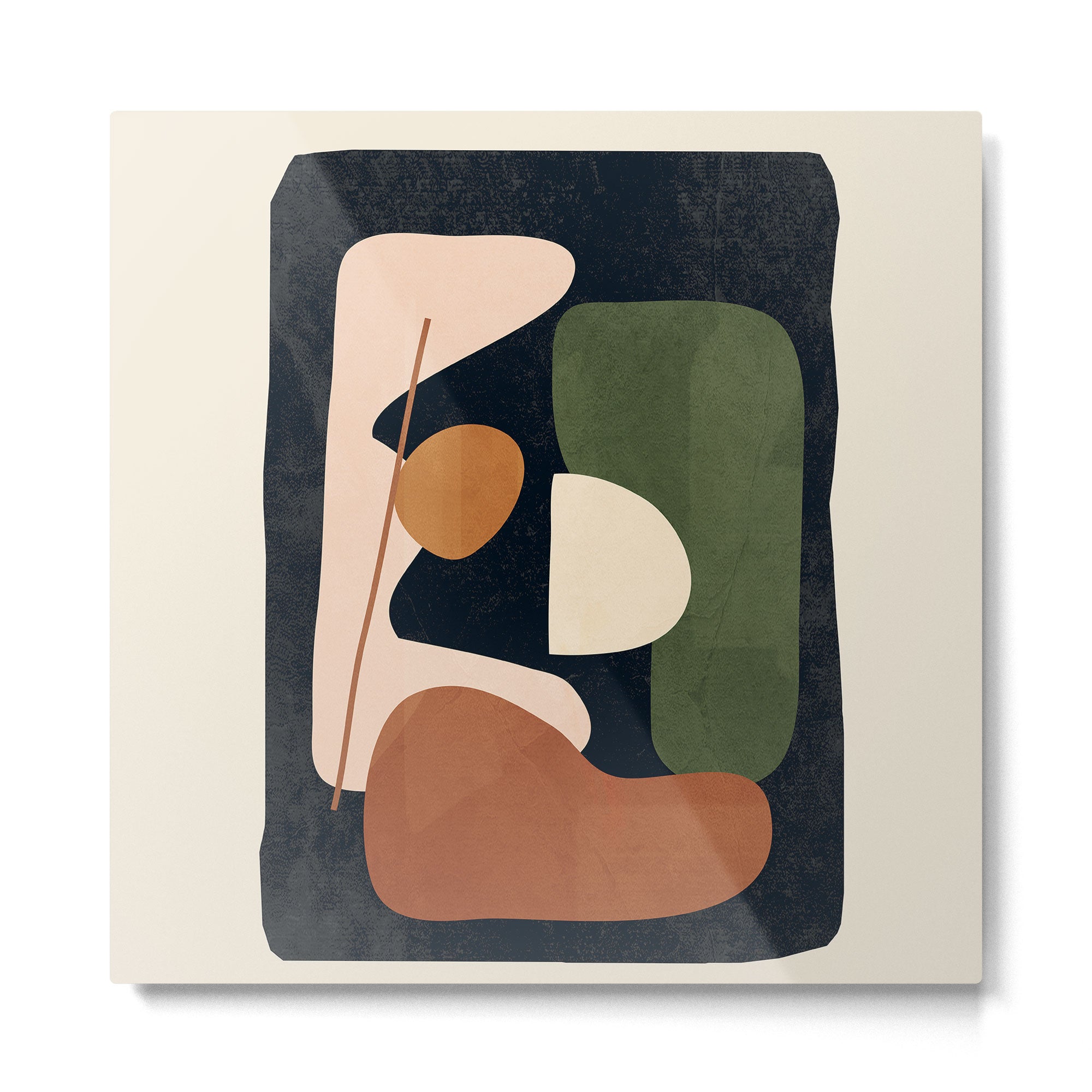 Shape Curve 4 Metal Print | TeksDecor