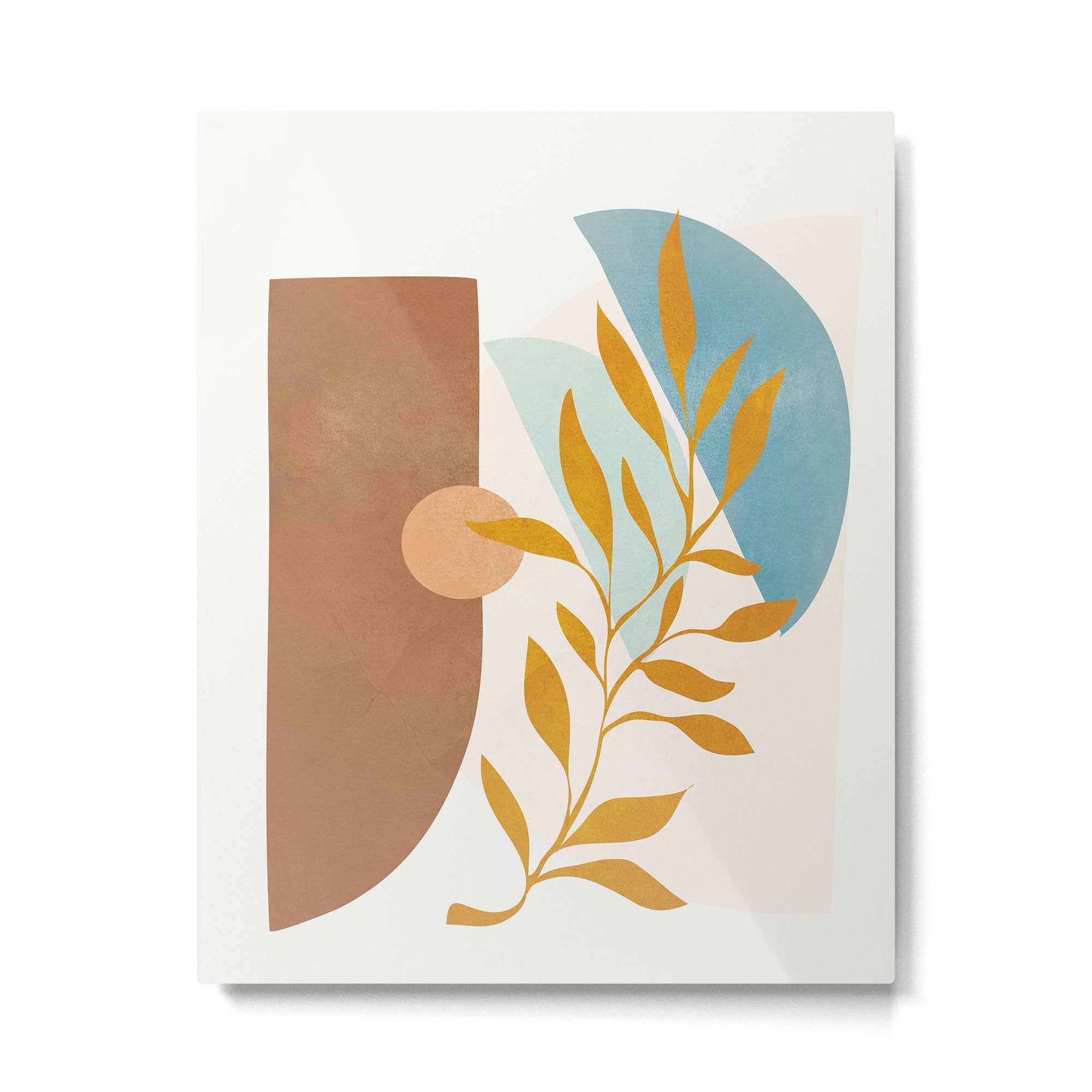 Soft Abstract Shapes 01 Metal Print | TeksDecor