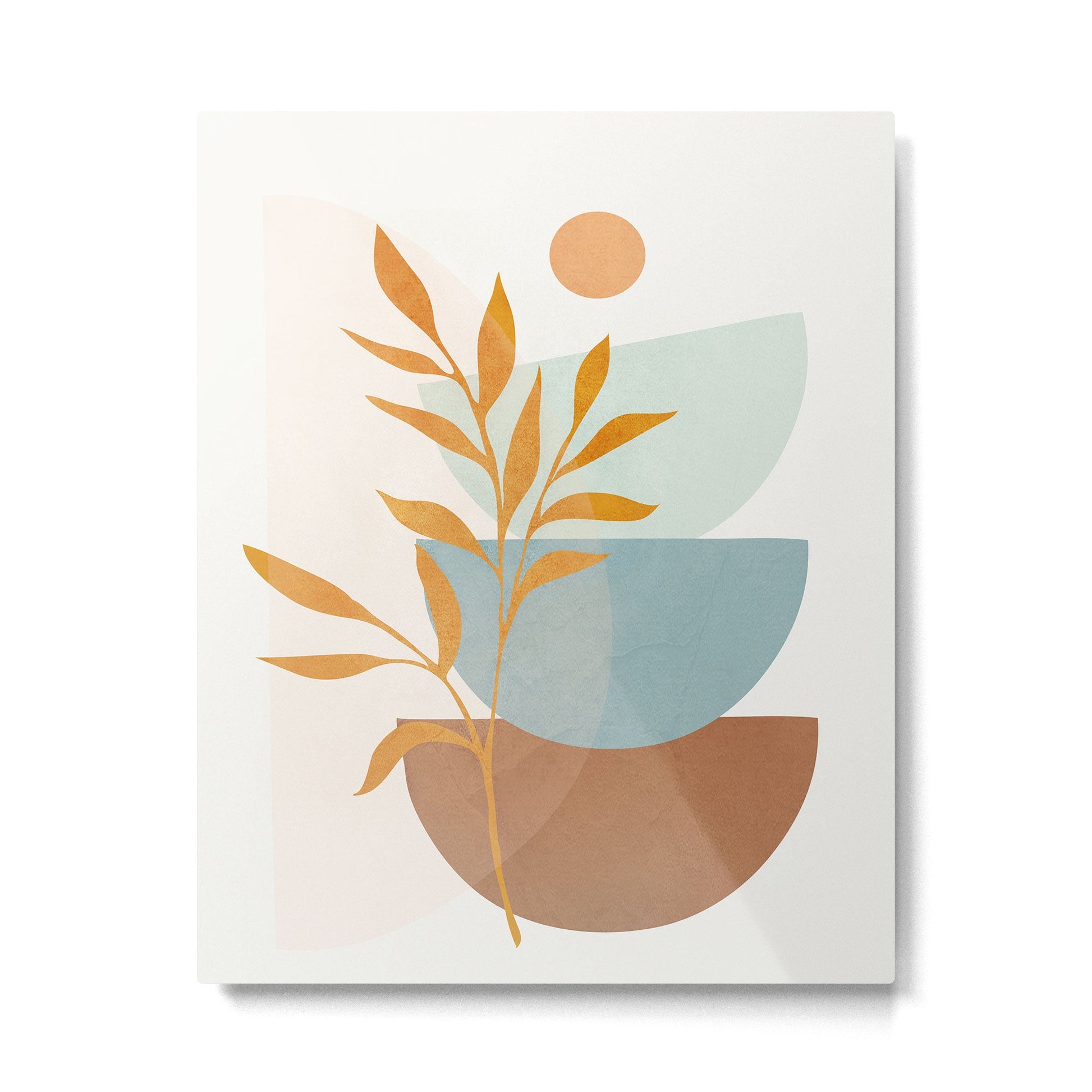 Soft Abstract Shapes 02 Metal Print | TeksDecor