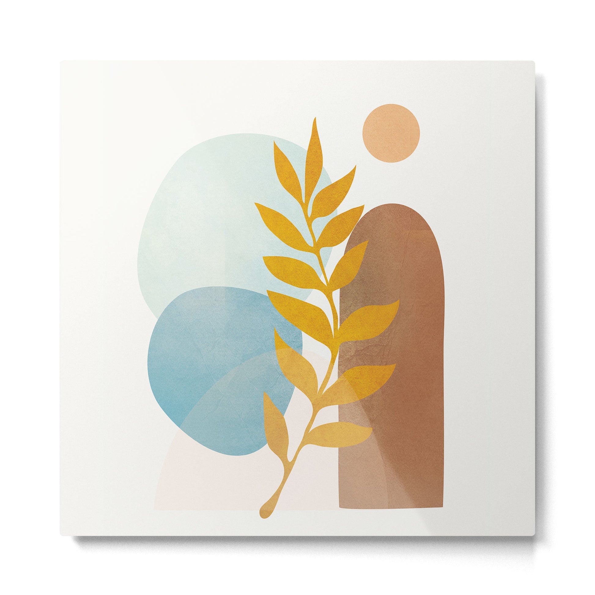 Soft Abstract Shapes 04 Metal Print | TeksDecor