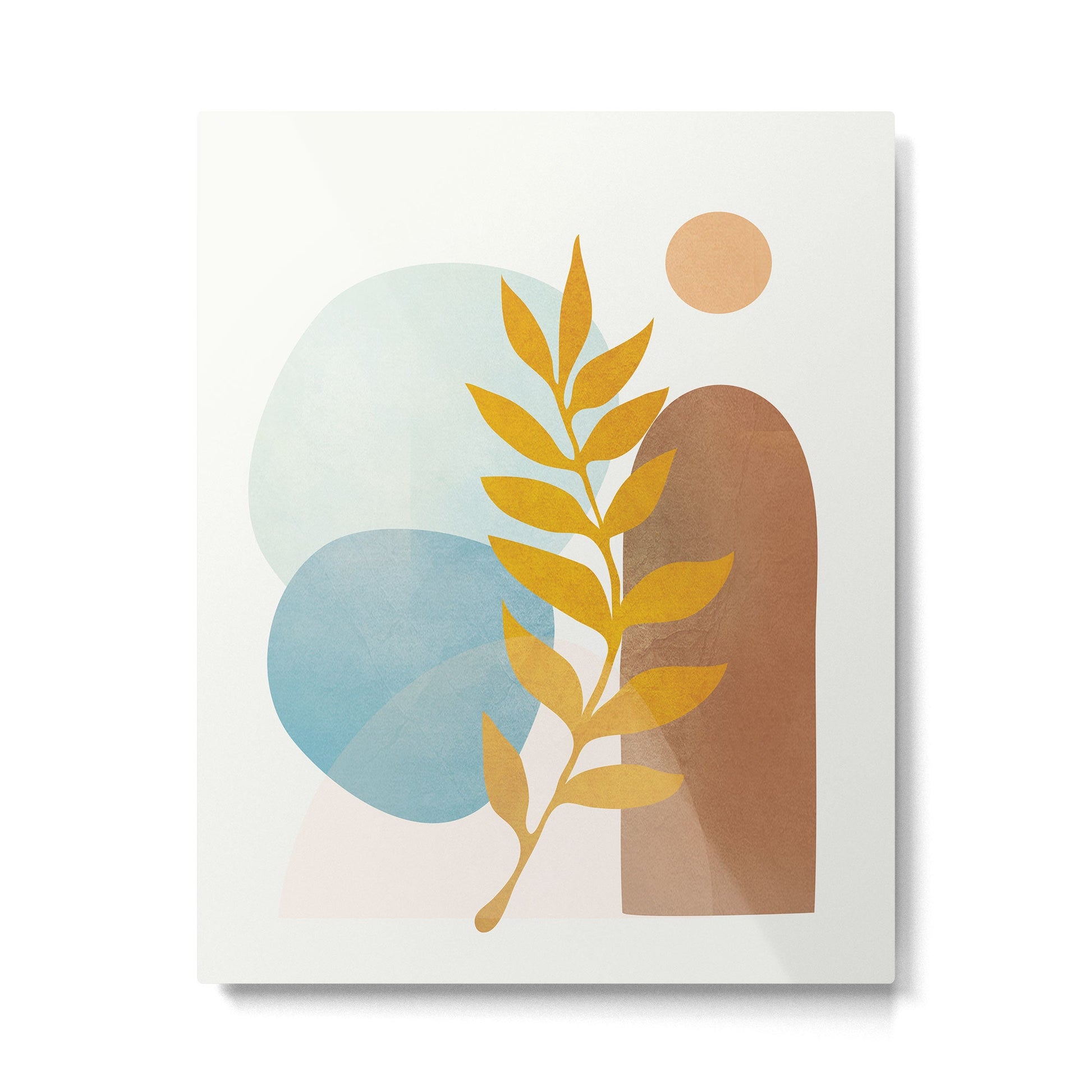 Soft Abstract Shapes 04 Metal Print | TeksDecor