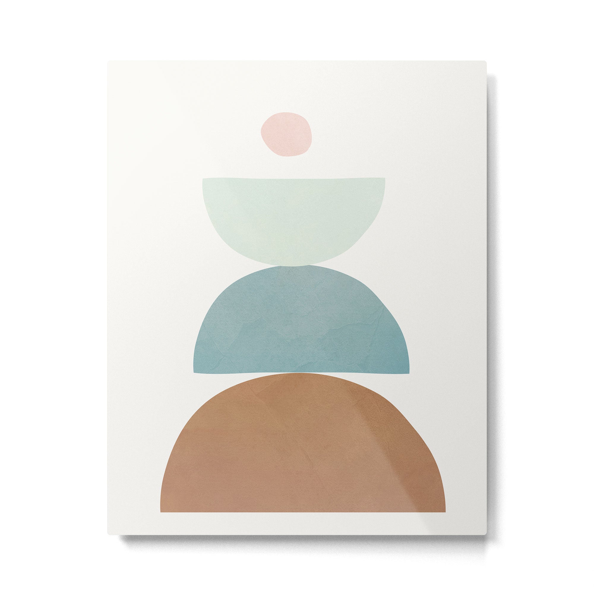 Soft Abstract Shapes 06 Metal Print | TeksDecor