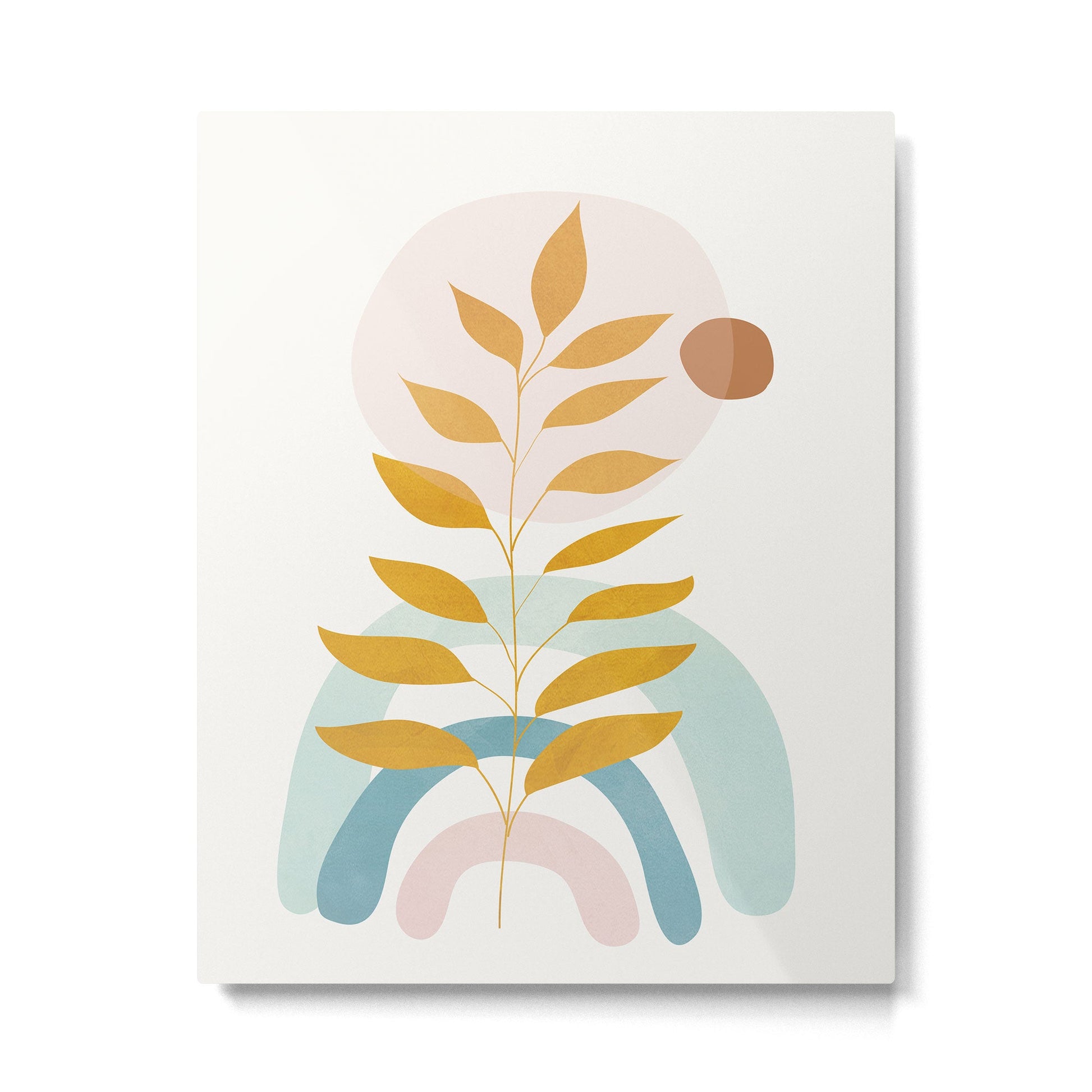 Soft Abstract Shapes 09 Metal Print | TeksDecor