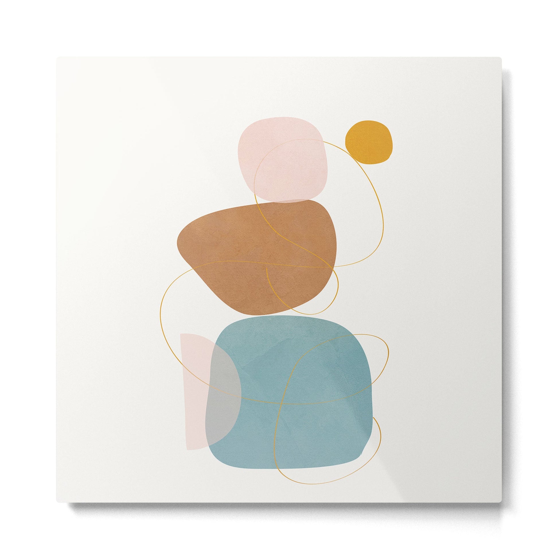 Soft Abstract Shapes 11 Metal Print | TeksDecor