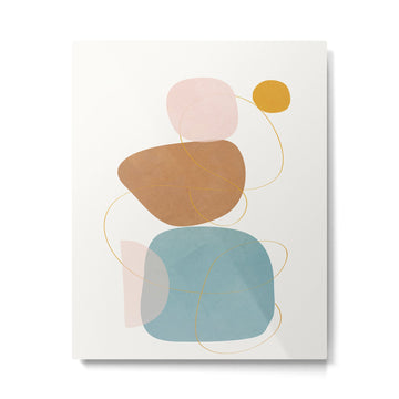 Soft Abstract Shapes 11 Metal Print | TeksDecor