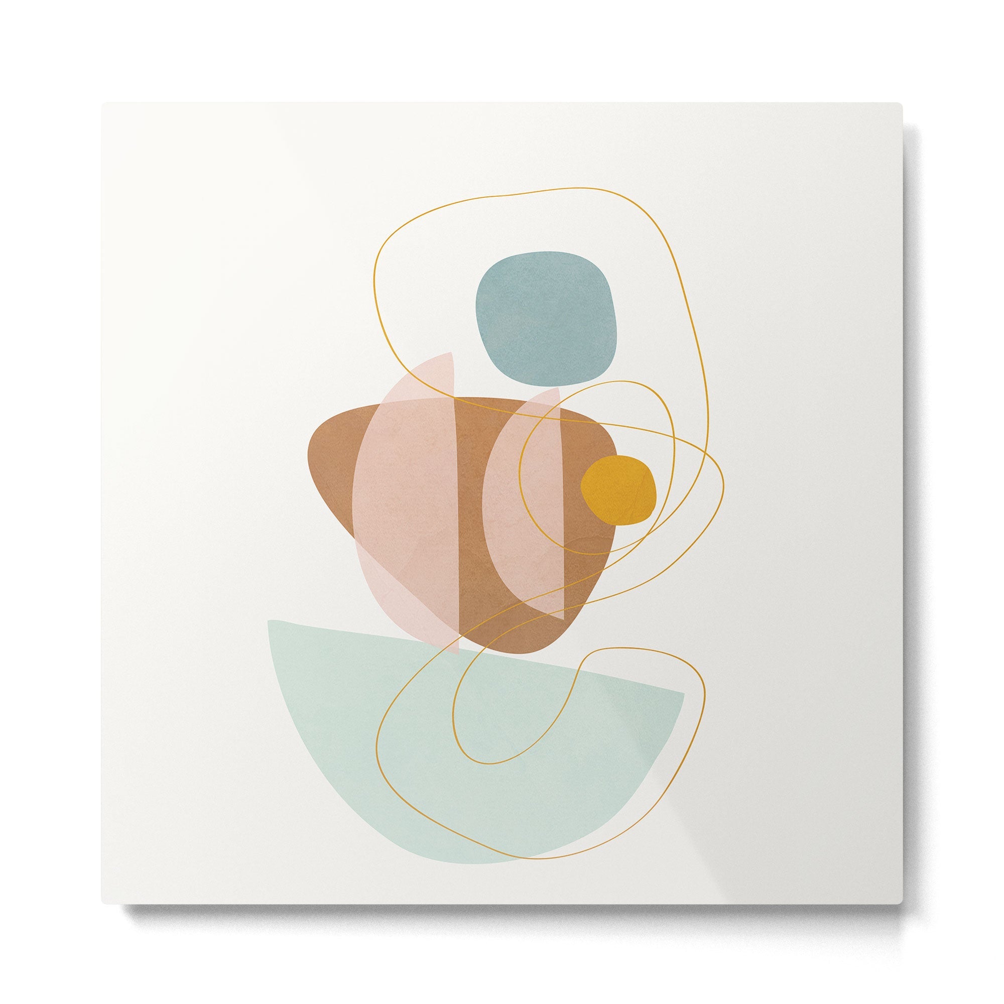 Soft Abstract Shapes 13 Metal Print | TeksDecor