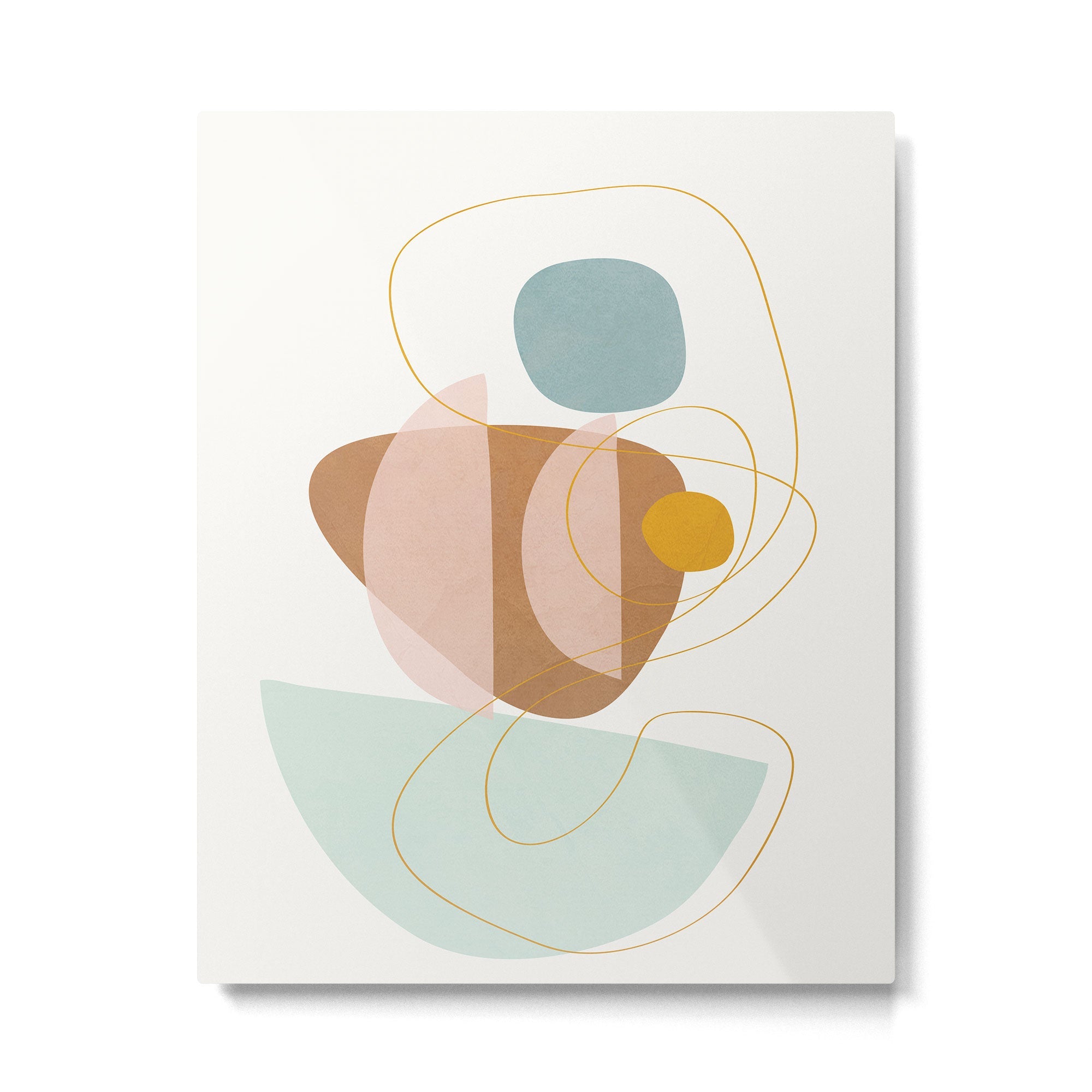 Soft Abstract Shapes 13 Metal Print | TeksDecor