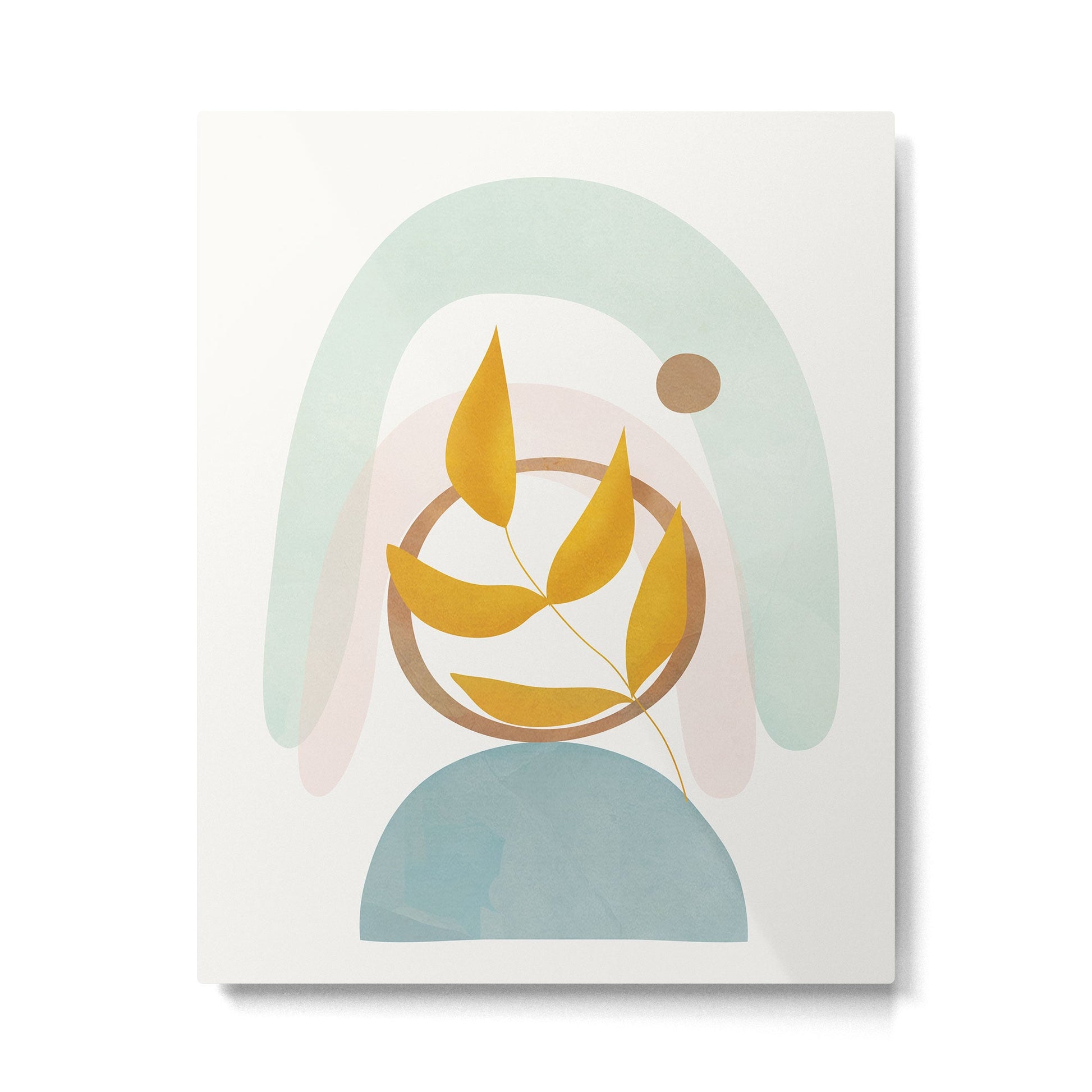 Soft Abstract Shapes 14 Metal Print | TeksDecor