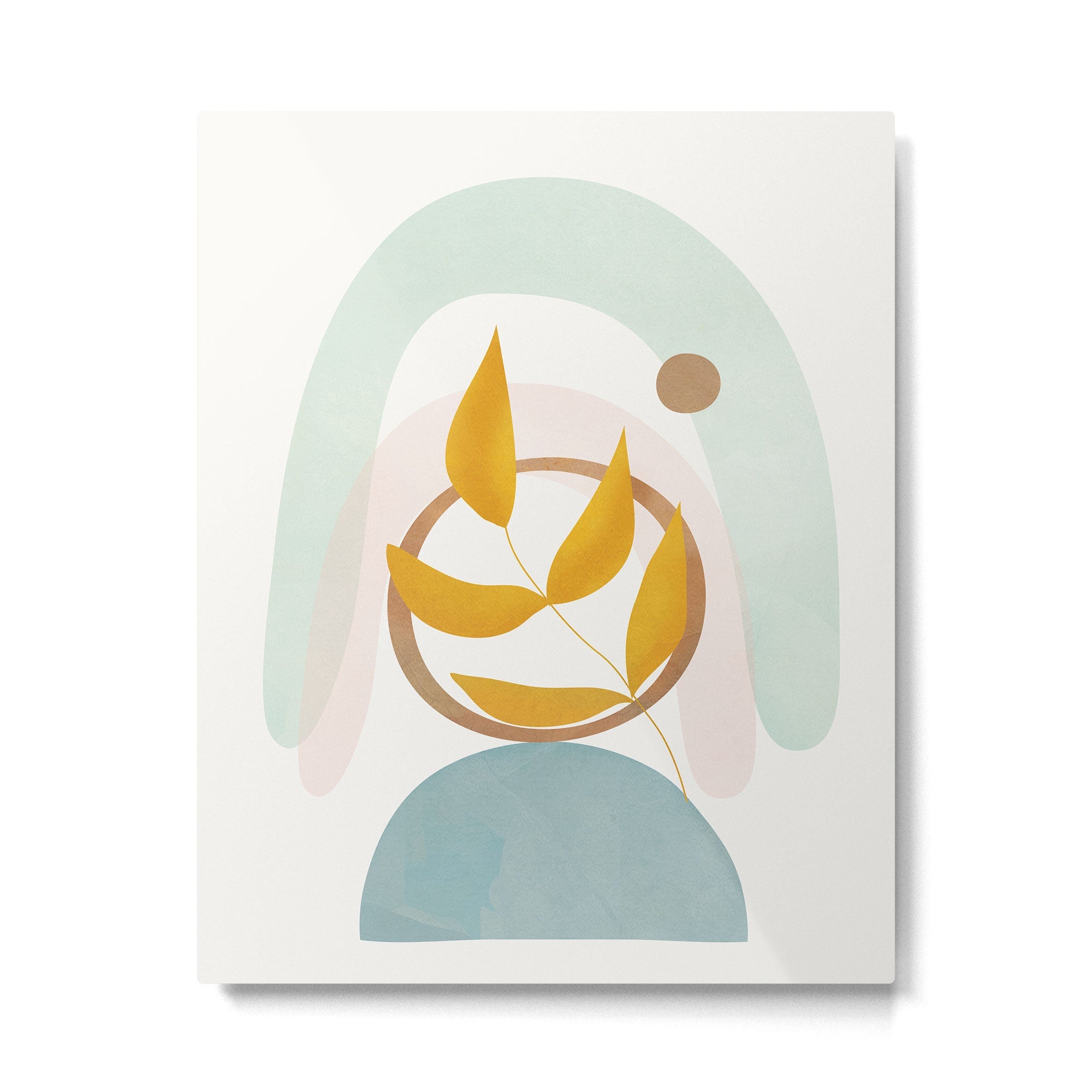 Soft Abstract Shapes 14 Metal Print | TeksDecor