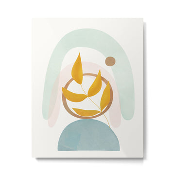 Soft Abstract Shapes 14 Metal Print | TeksDecor